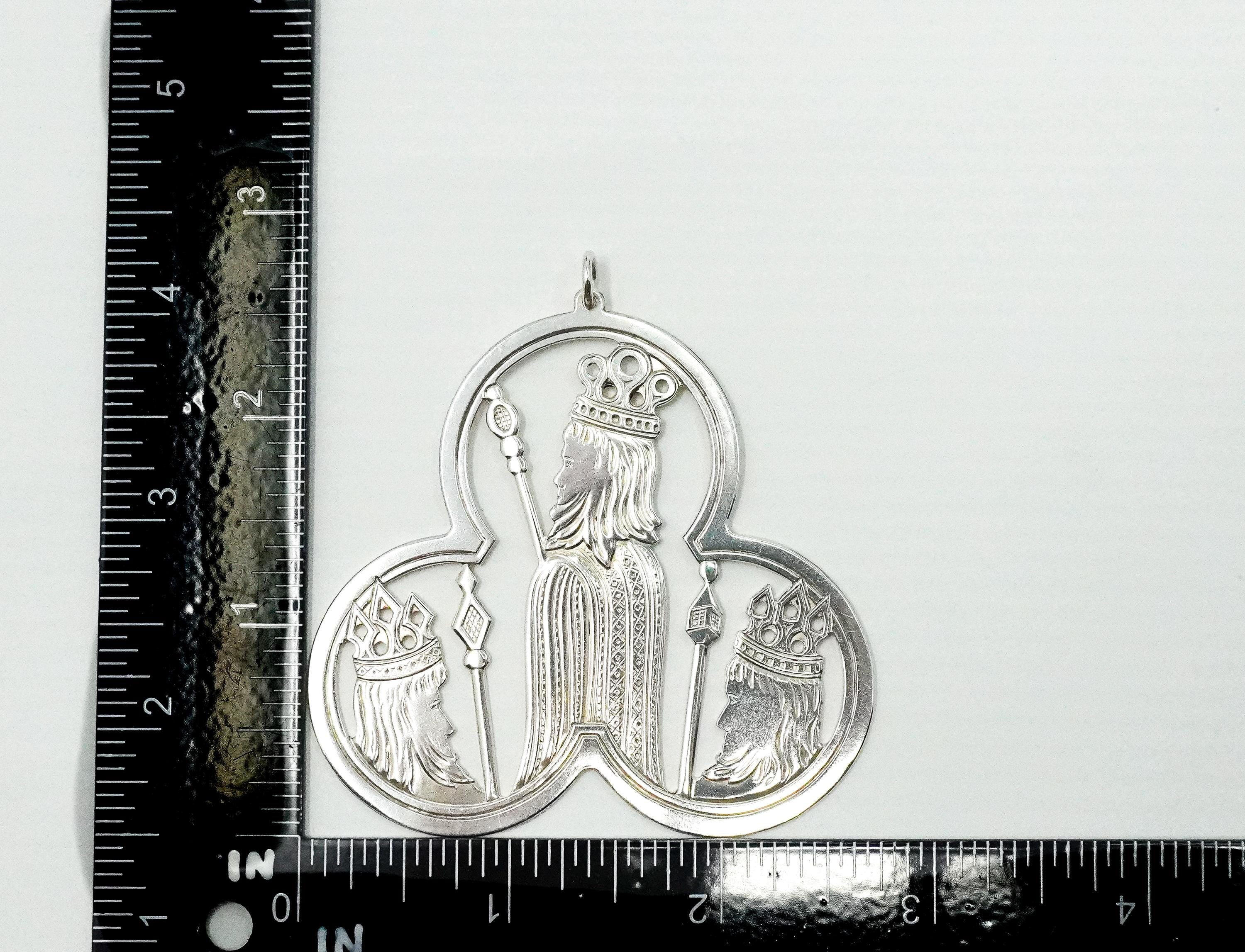 Vintage LUNT 1973 Christmas Sterling Silver Tree Ornament Pendant