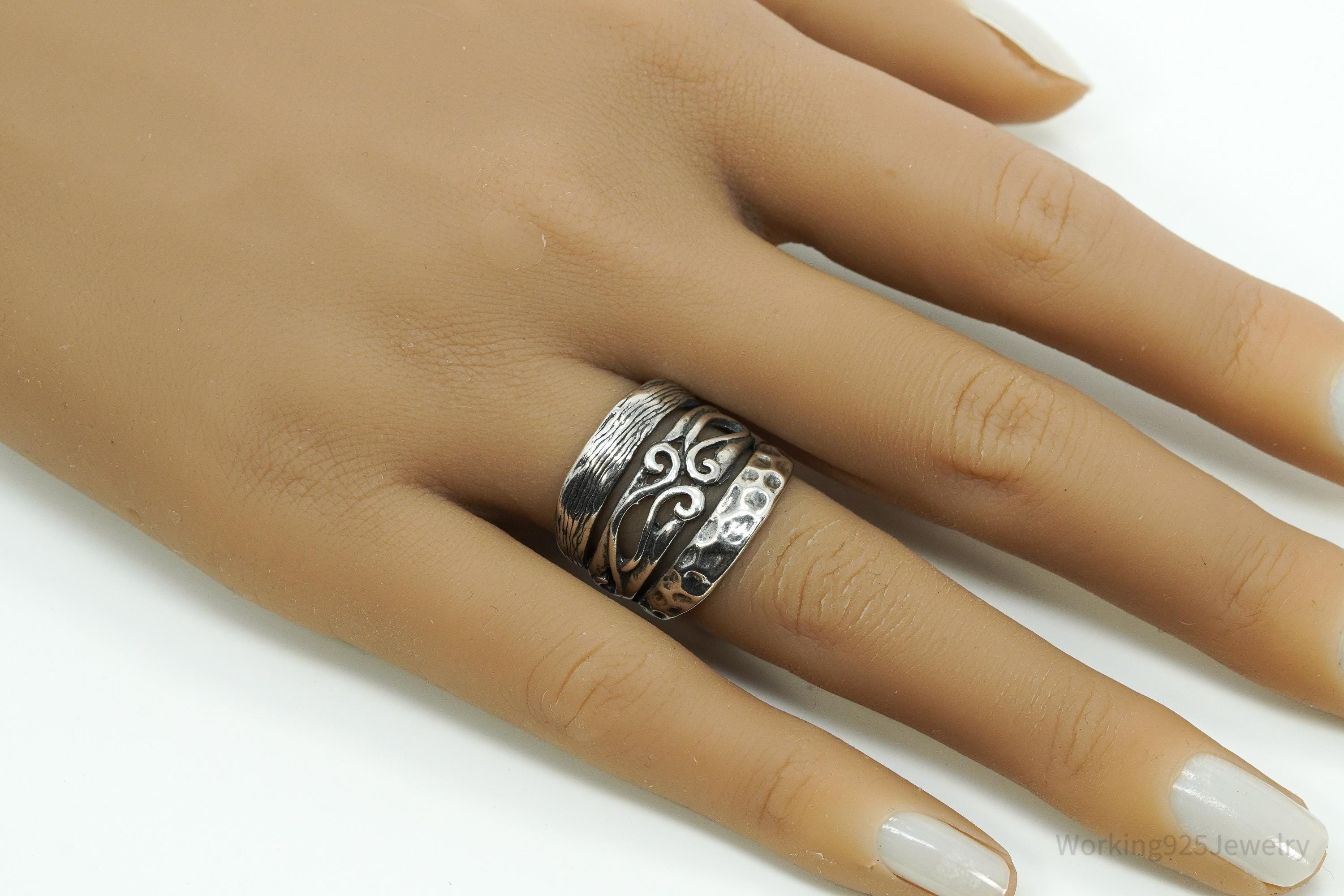 Vintage Shablool Didae Israel Sterling Silver Ring - Size 7.25