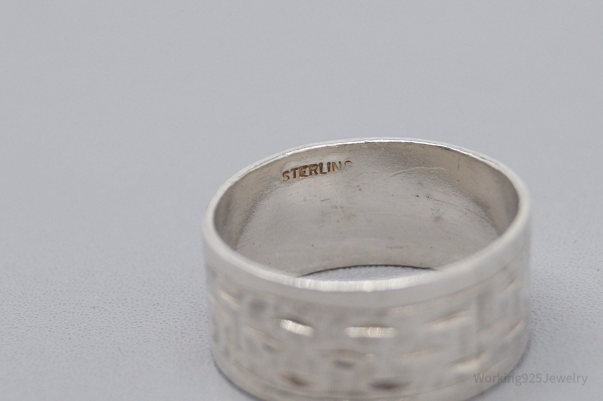 Antique Sterling Silver Band Ring - Size 6.25