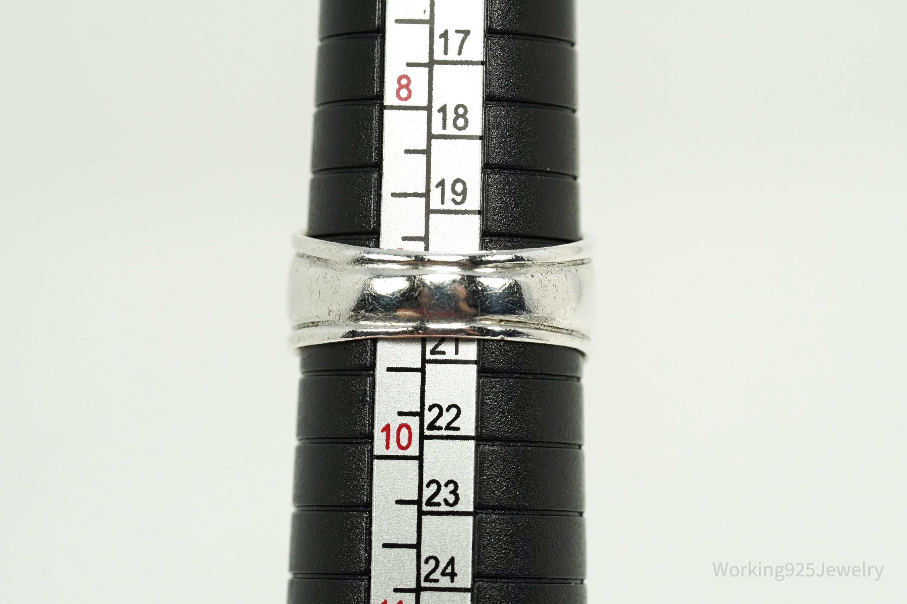 Vintage Sterling Silver Band Ring - Size 9.25