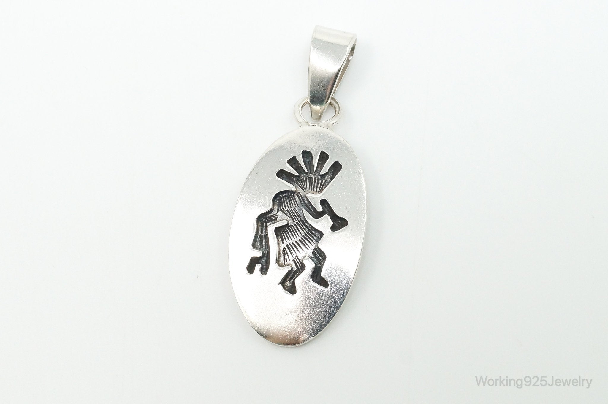 Vintage Mexico Dancing Kokopelli Southwestern Sterling Silver Pendant