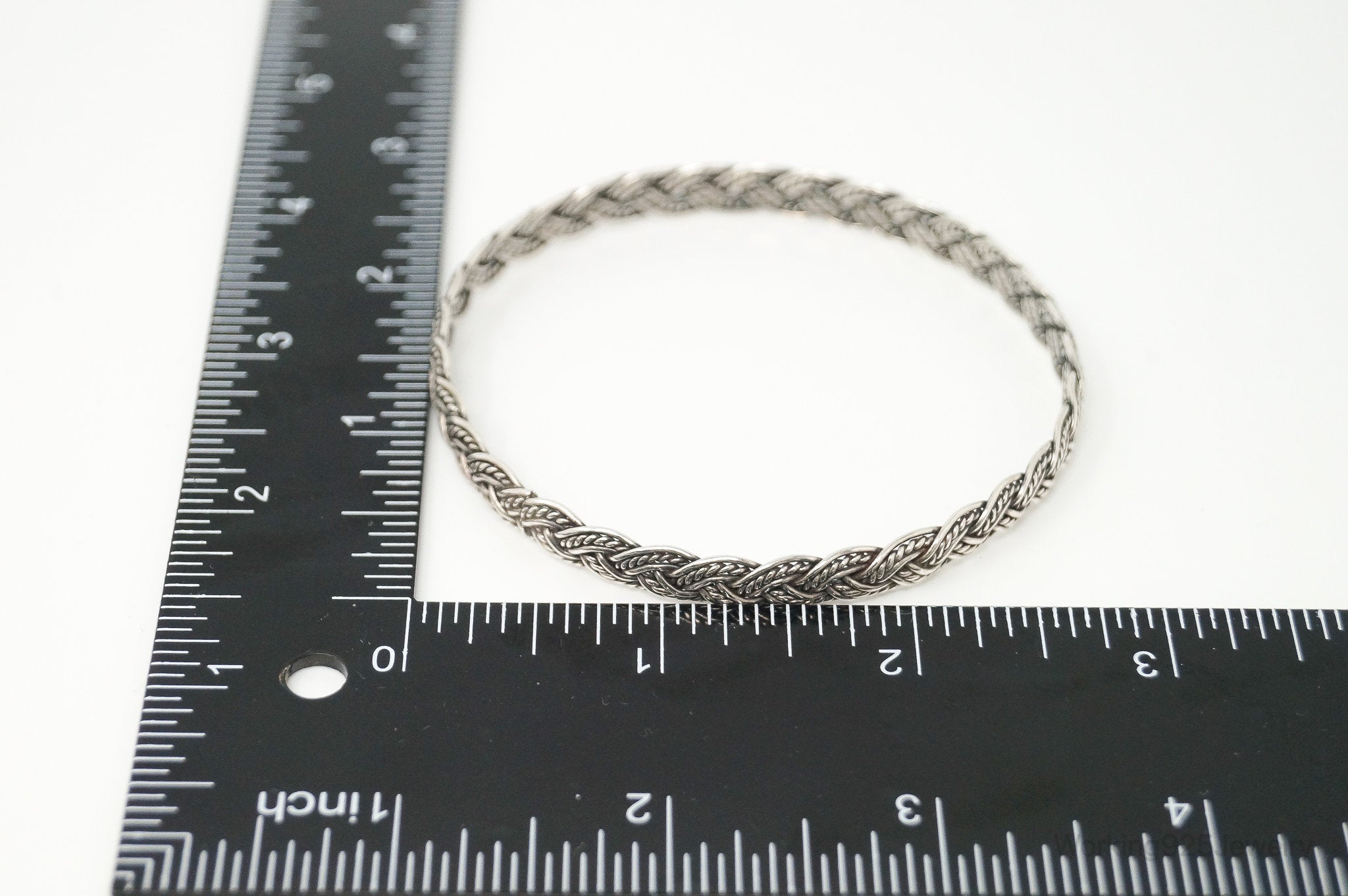 Vintage Rope Weave Braid Sterling Silver Bracelet