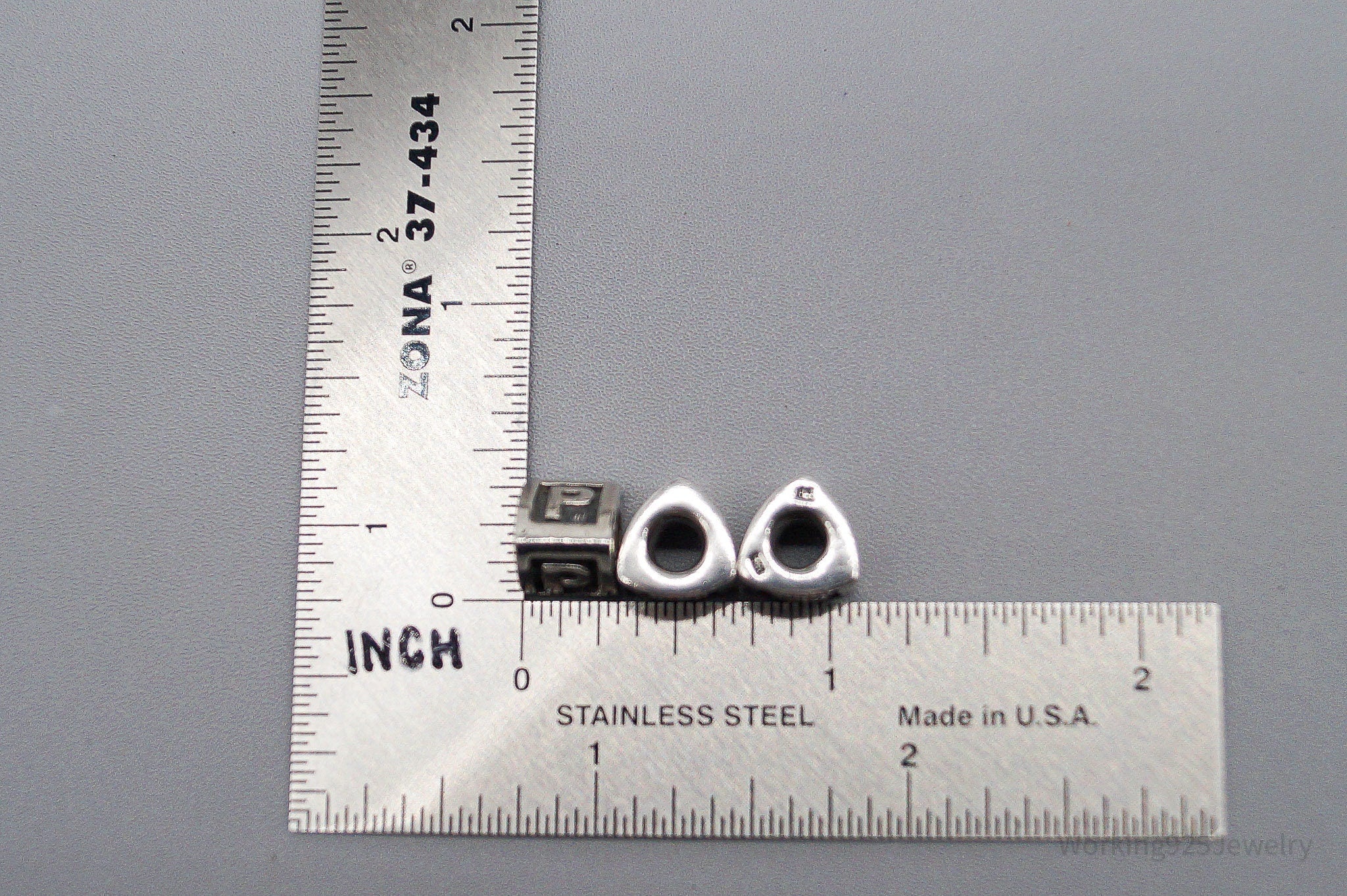 Retired Authentic Pandora B P E Alphabet Letter Charms Sterling Silver Set