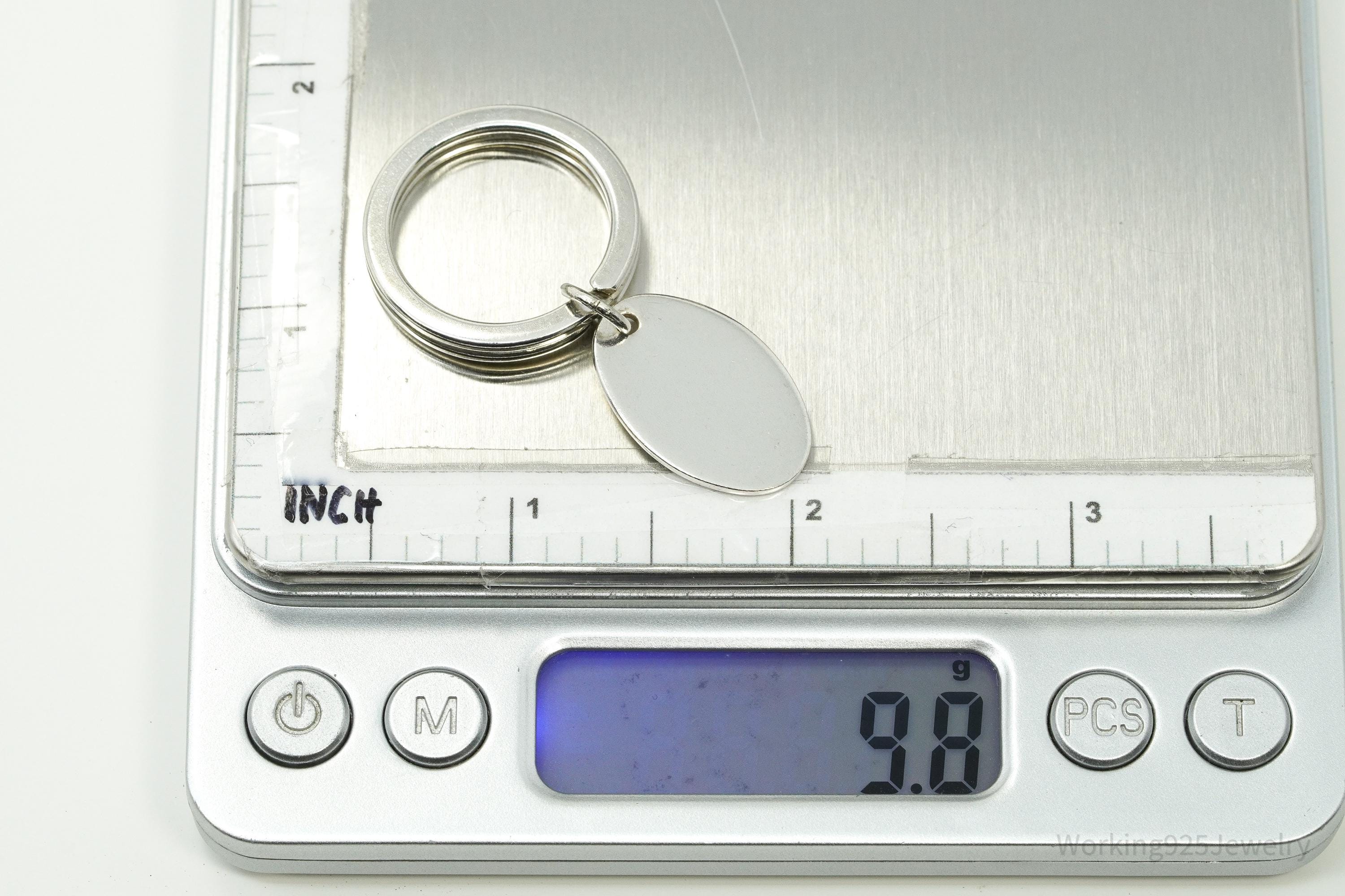 Antique Vintage Engravable Sterling Silver Key Ring