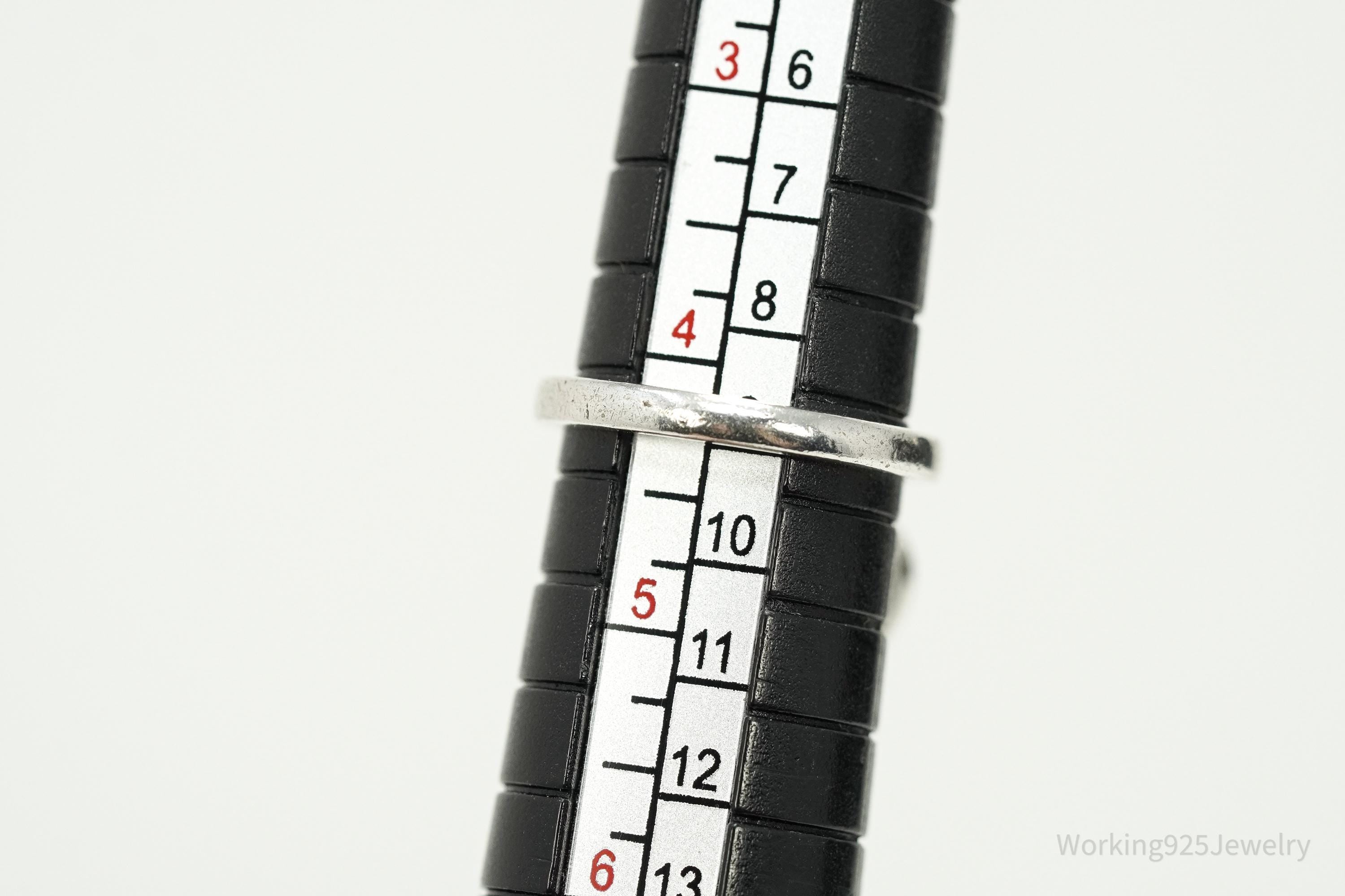 RARE Vintage JAMES AVERY Retired Scrolled Heart Charm Sterling Silver Ring Size 4.25