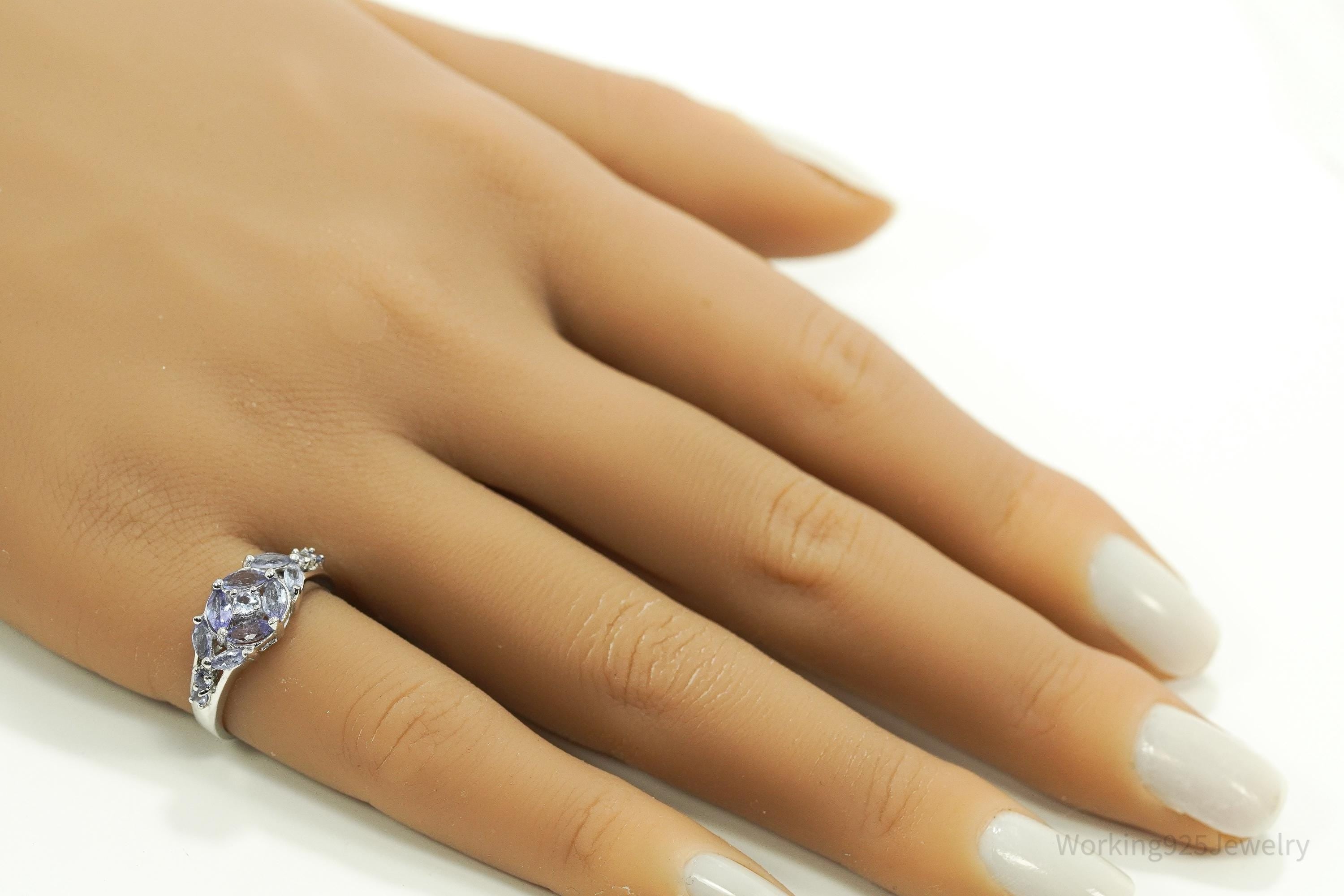 Vintage Designer STAUER Tanzanite Sterling Silver Ring - Size 6.25