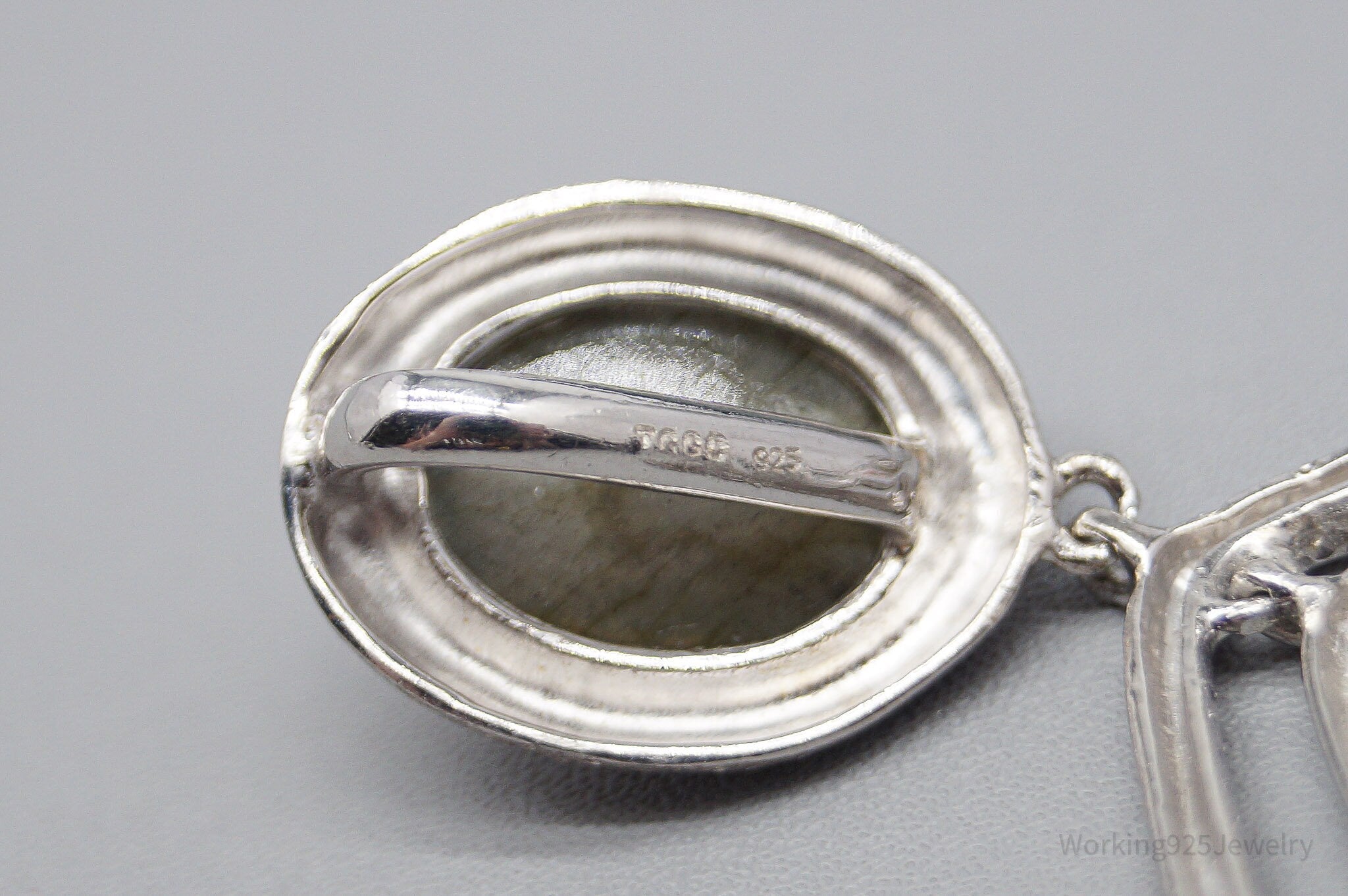 Large TGGC Labradorite Sterling Silver Necklace Pendant