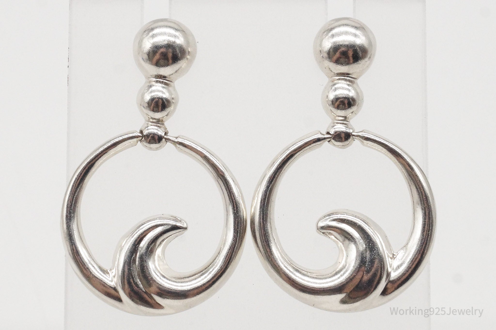 Vintage Waves Sterling Silver Thai Earrings