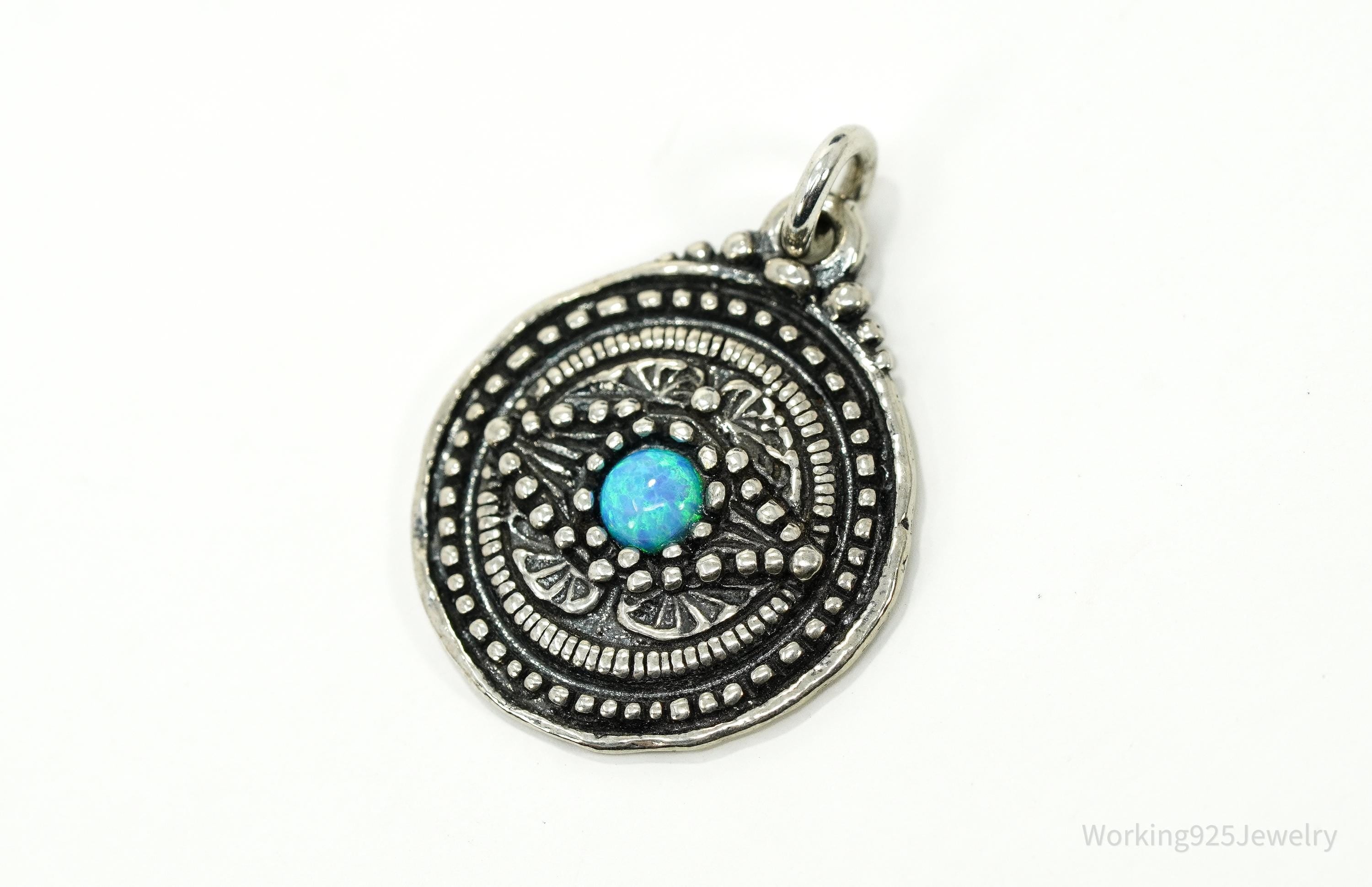 Vintage Israel Shablool Didae Opal Sterling Silver Pendant