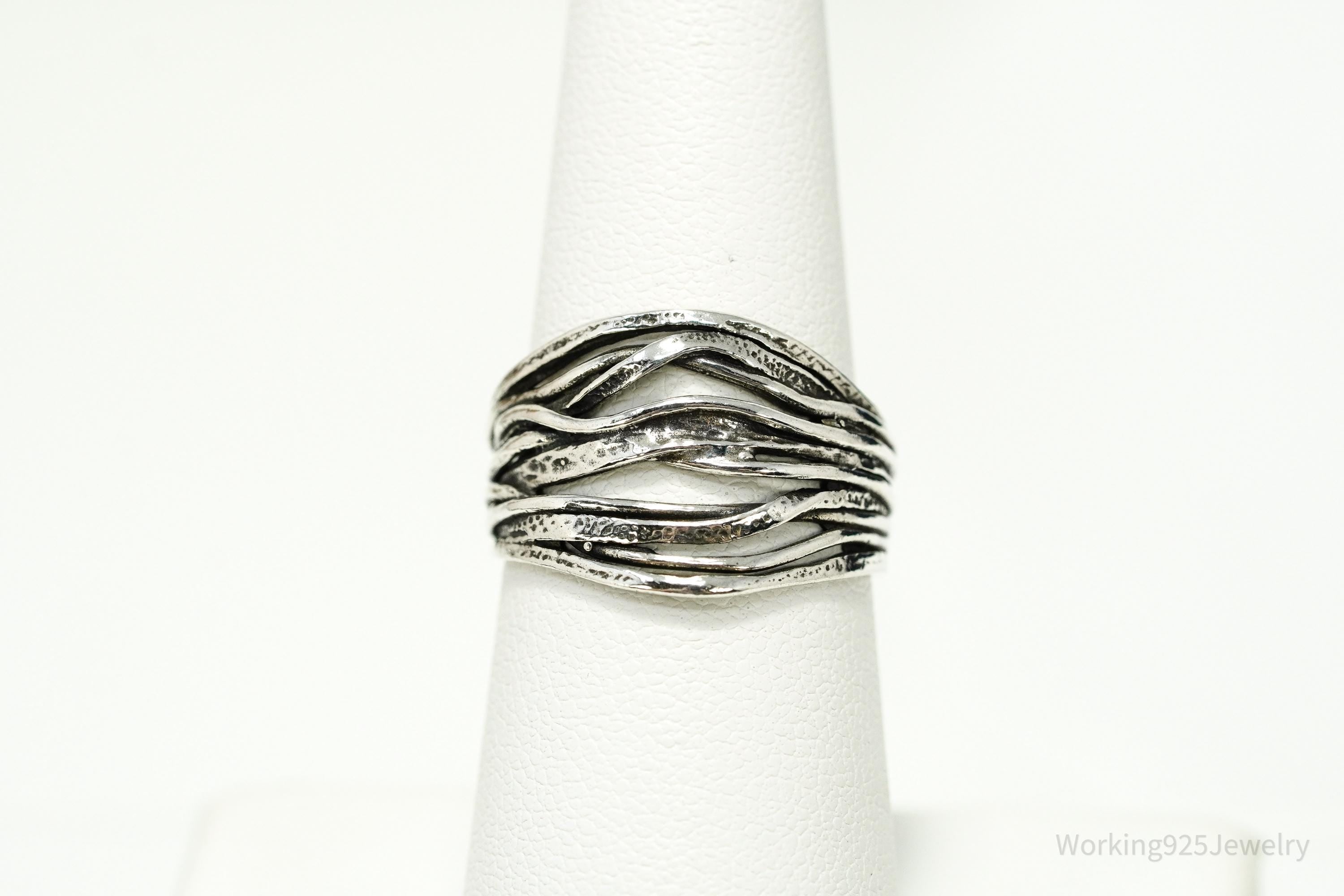 Vintage Israel Shablool Didae Sterling Silver Ring - Size 7