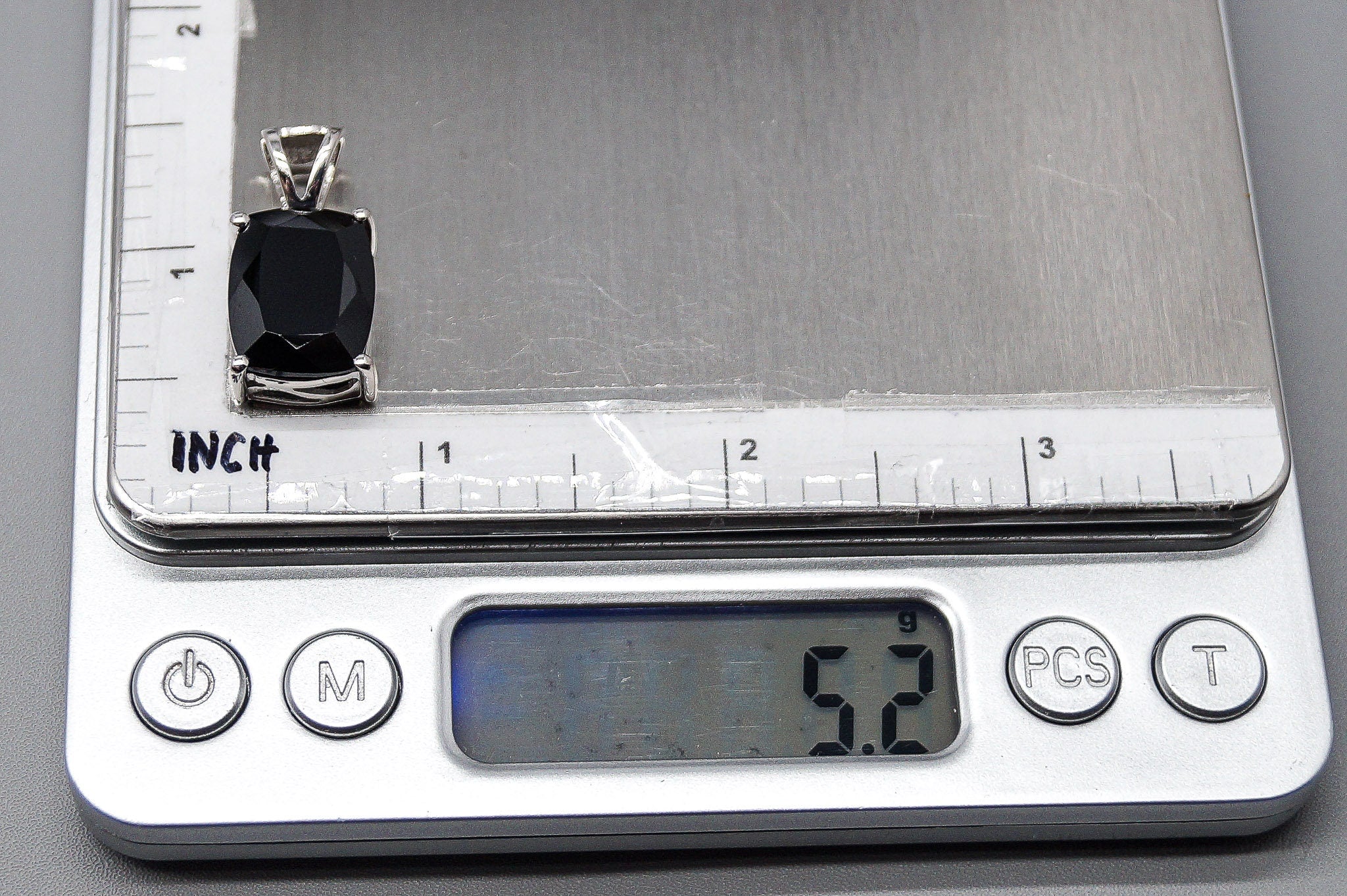 JTV TGGC Black Onyx Sterling Silver Pendant