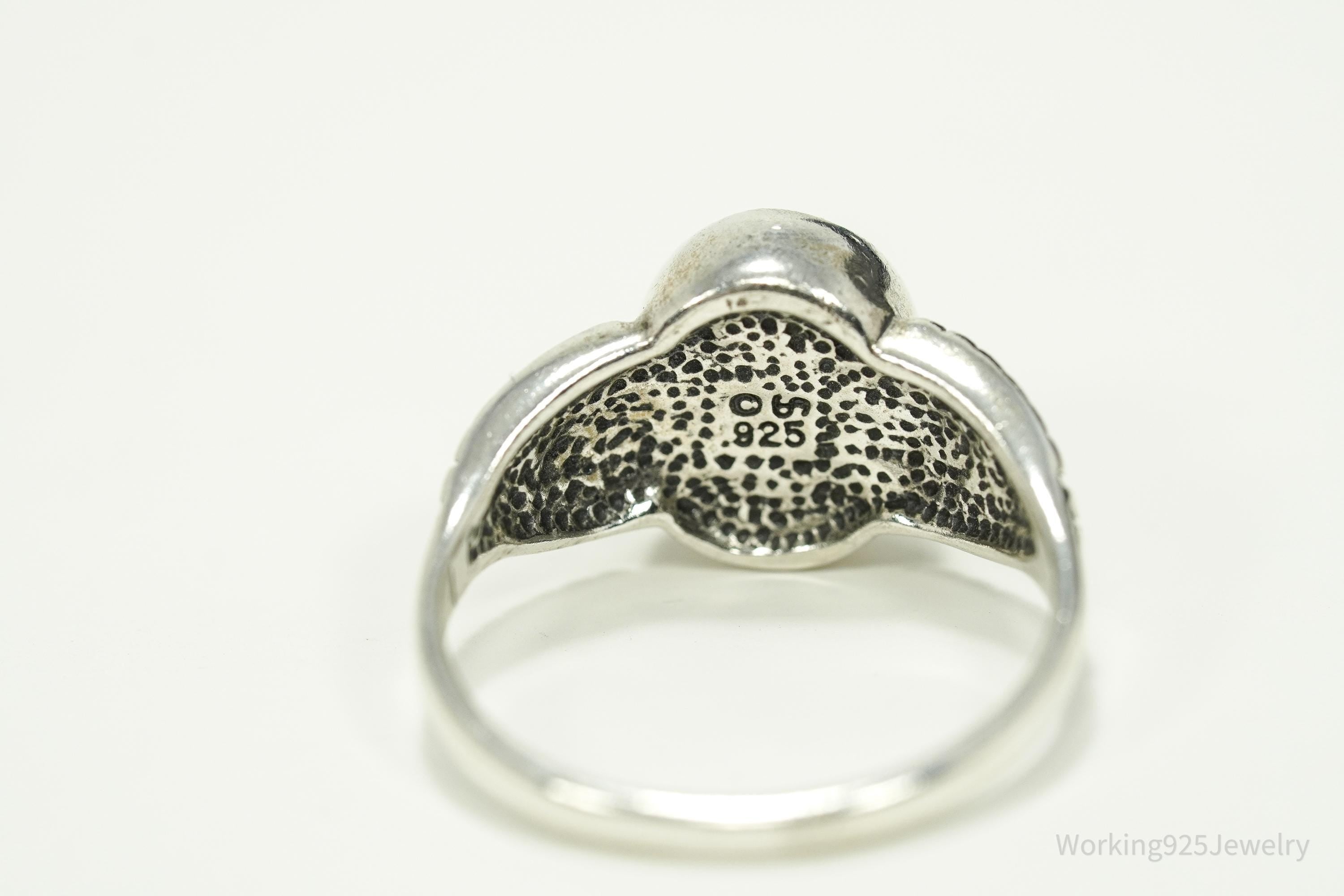 Vintage Lapis Lazuli Sterling Silver Ring - Size 8