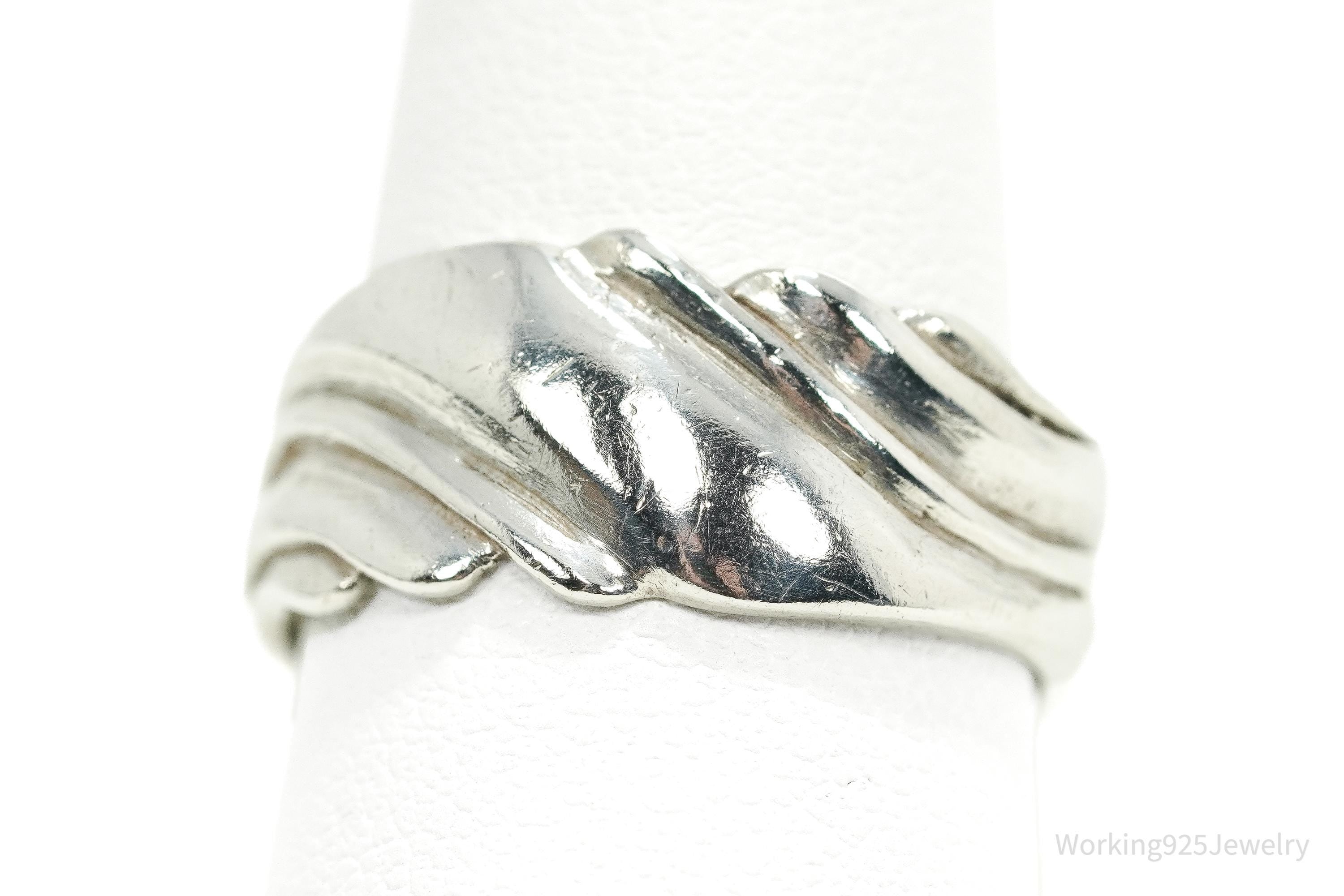 Antique Sterling Silver Band Ring - Size 7.5