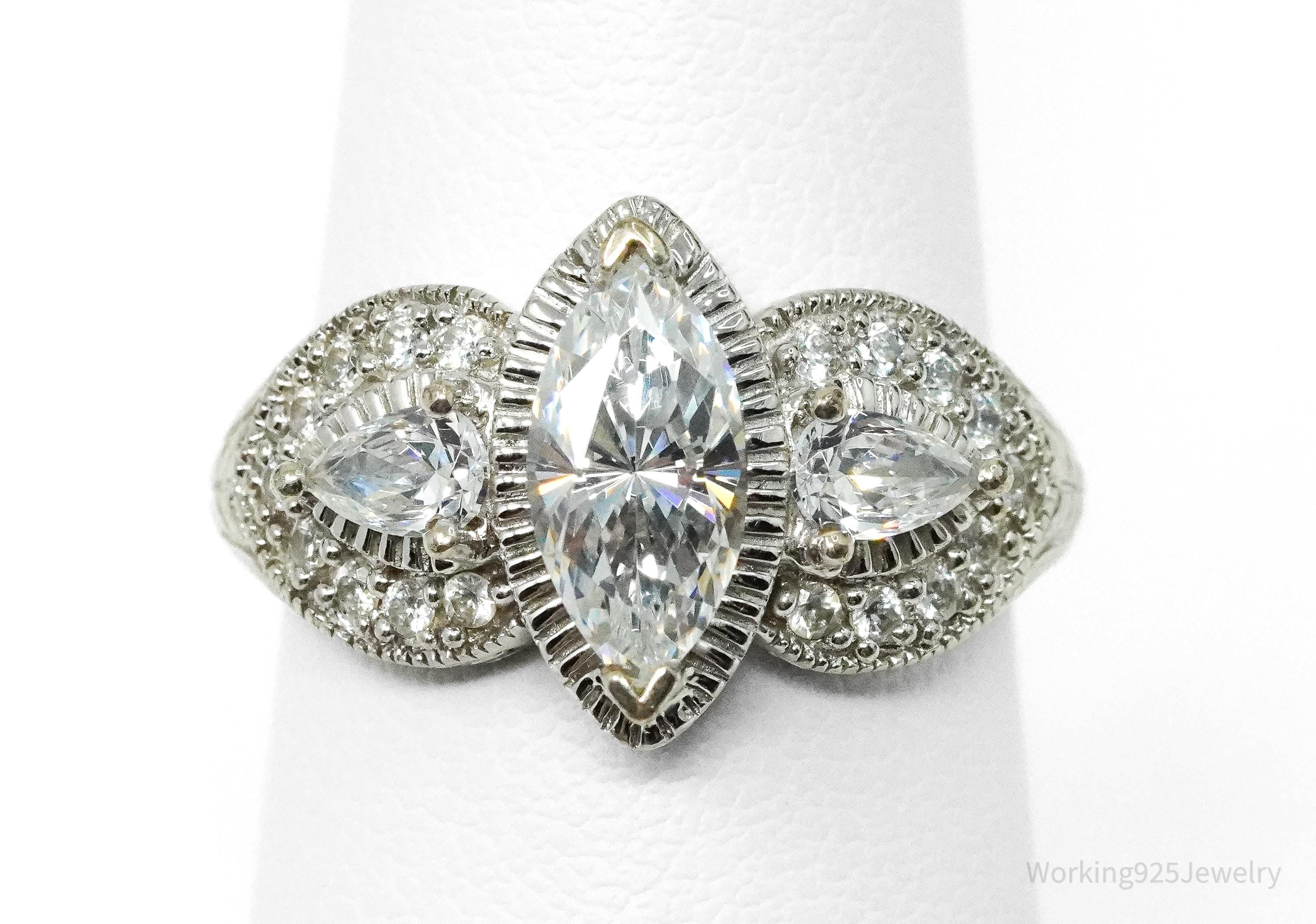 Vintage Lenox Cubic Zirconia Sterling Silver Ring Size 6