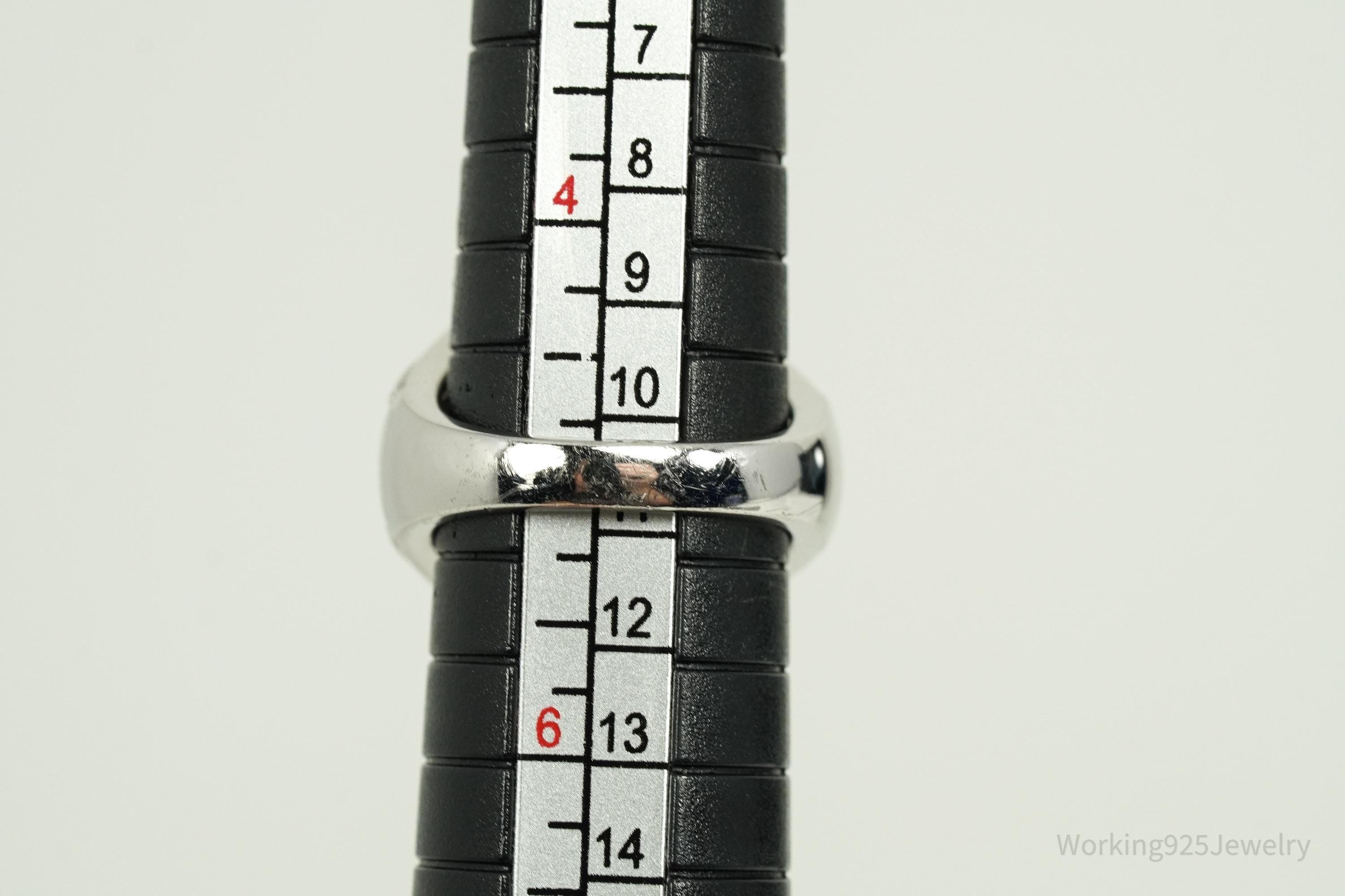 Vintage Cubic Zirconia Sterling Silver Ring - Size 5