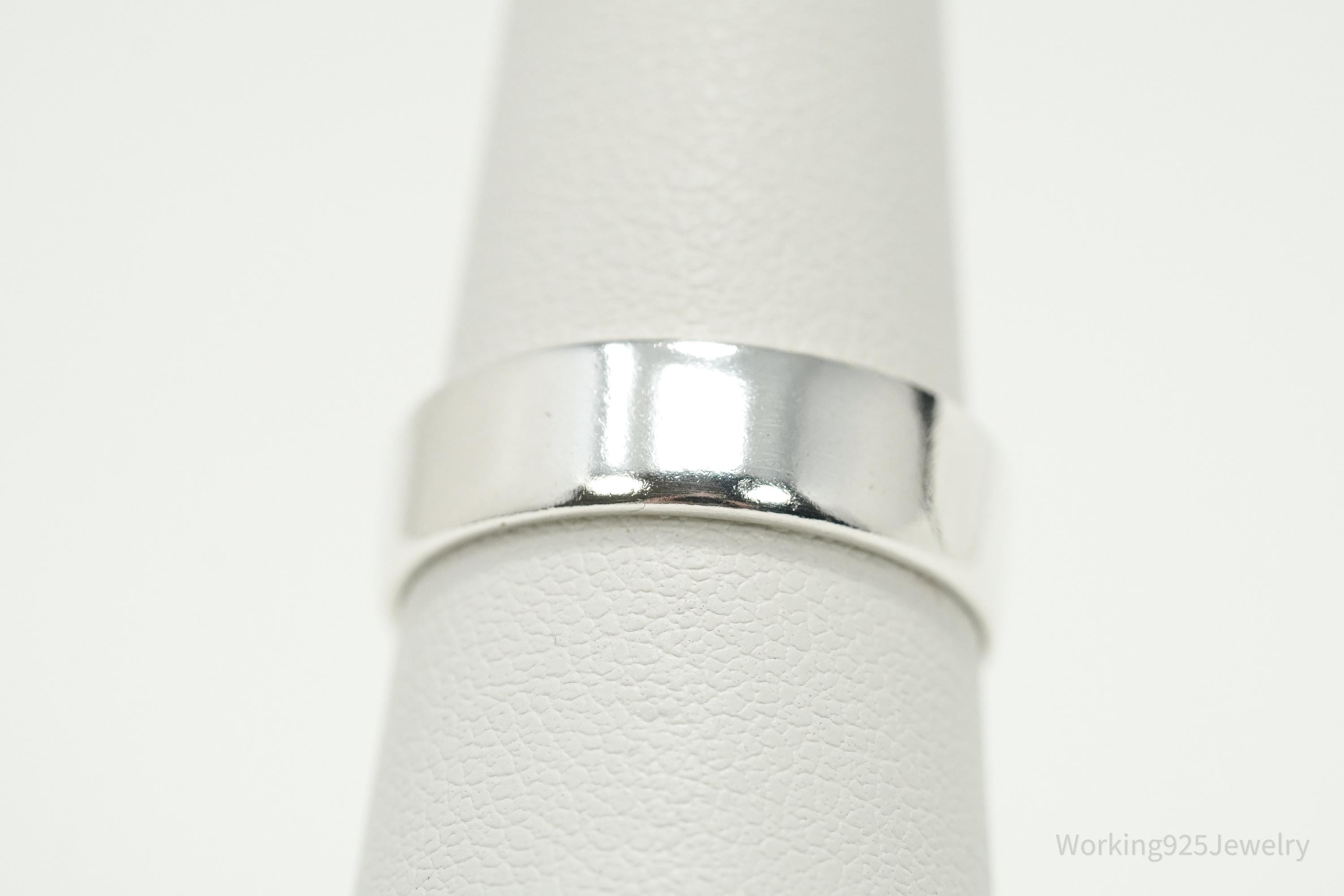 Vintage Native Designer Carolyn Pollack Sterling Silver Band Ring - Size 8.25