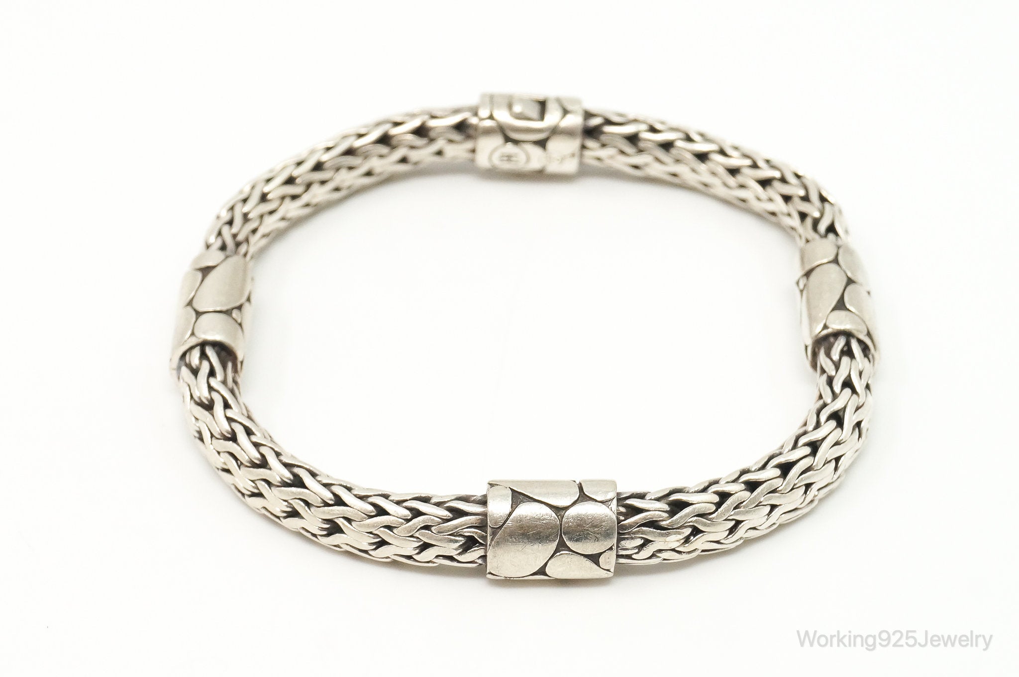 John Hardy Iconic Classic Kali Station Chain Pebble Sterling Silver Bracelet