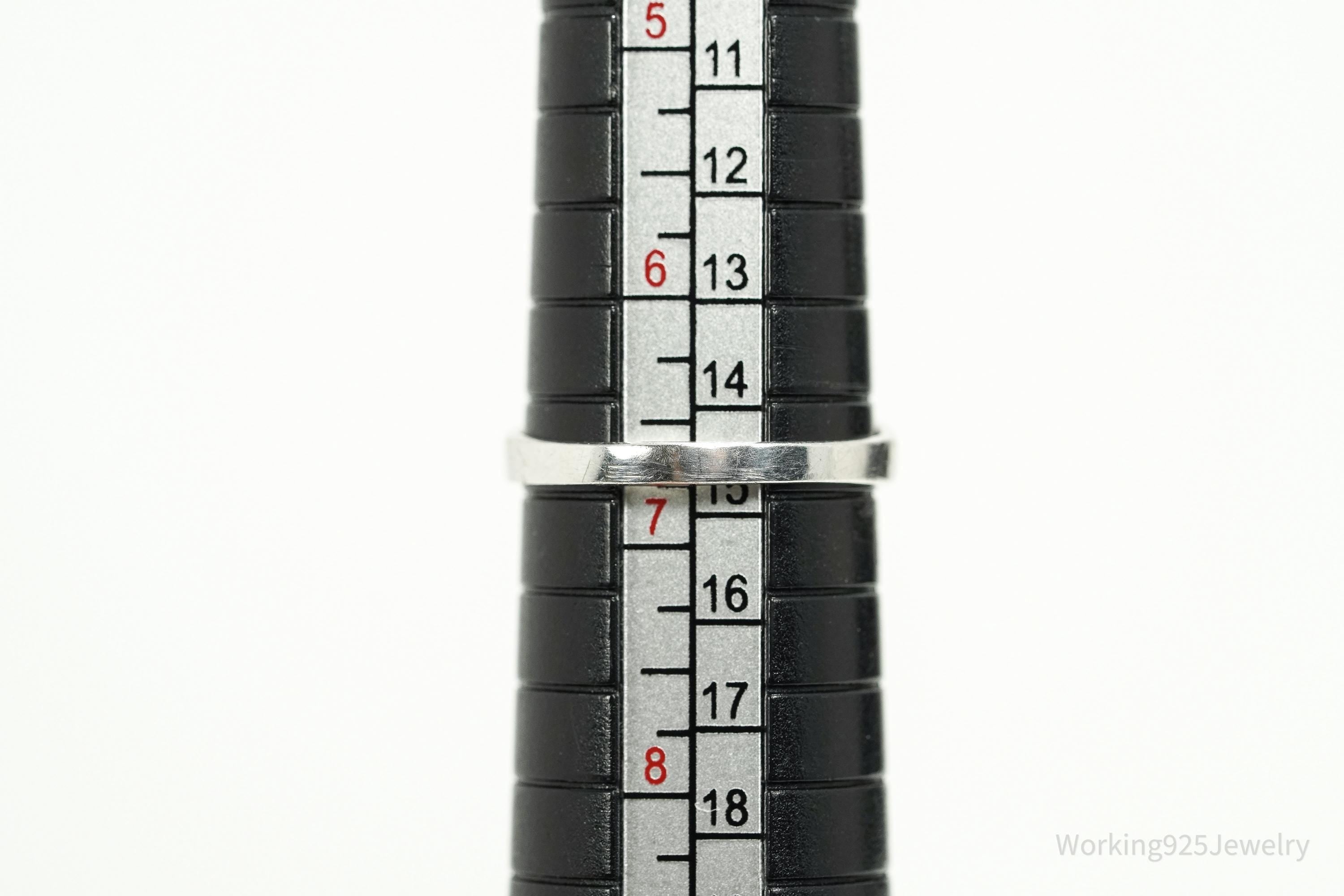 Vintage Lapis Lazuli Sterling Silver Ring - Size 6.75