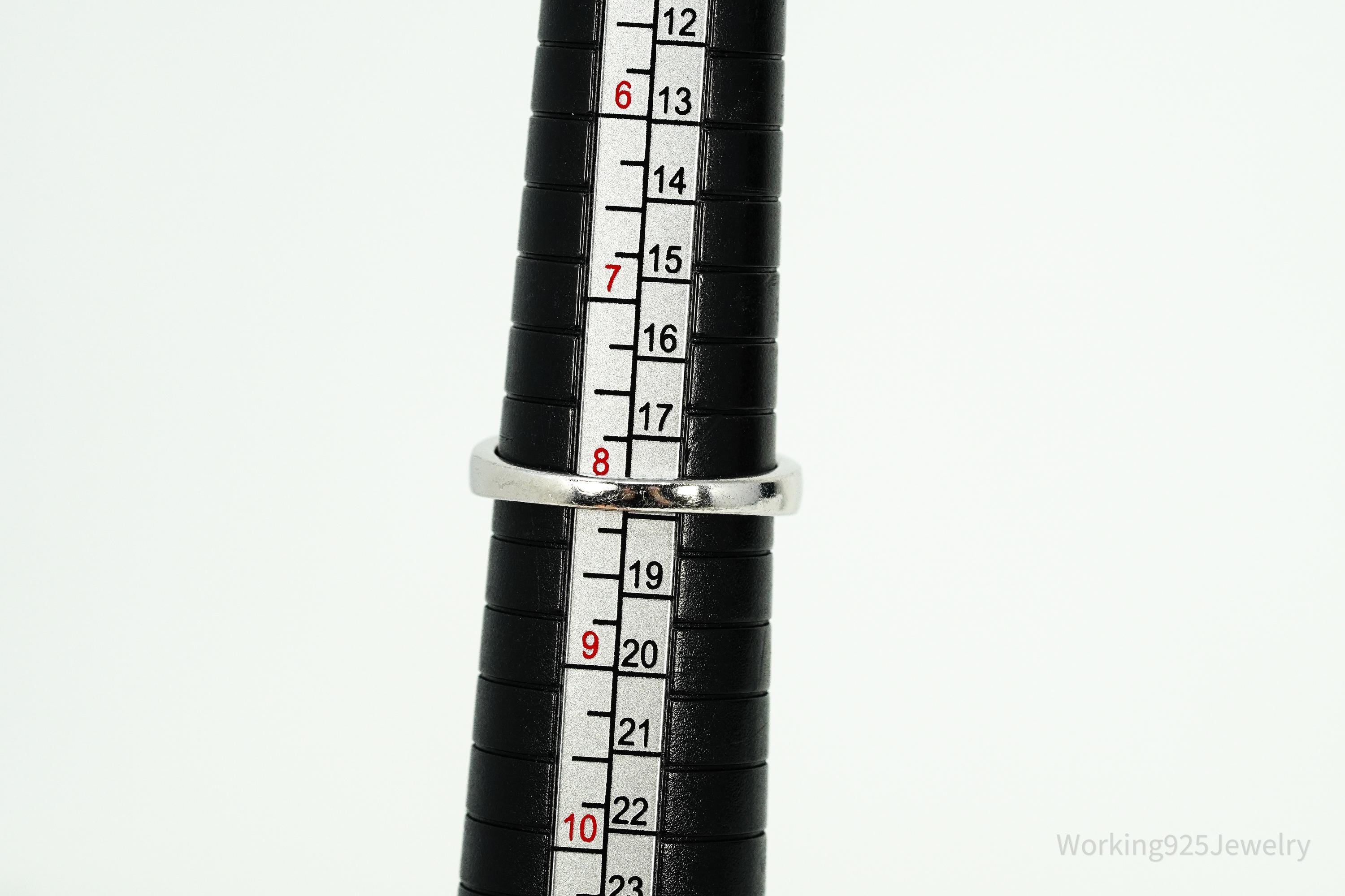 Vintage Diamonique Cubic Zirconia Sterling Silver Ring Size 8