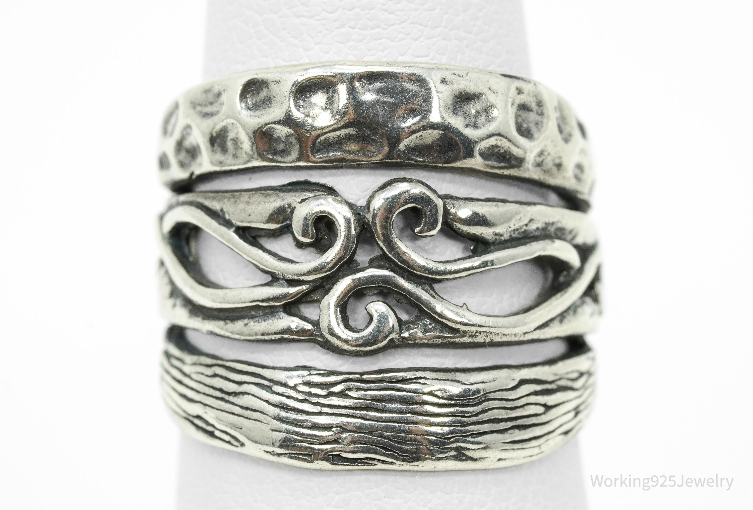 Vintage Shablool Didae Israel Sterling Silver Ring - Size 7.25