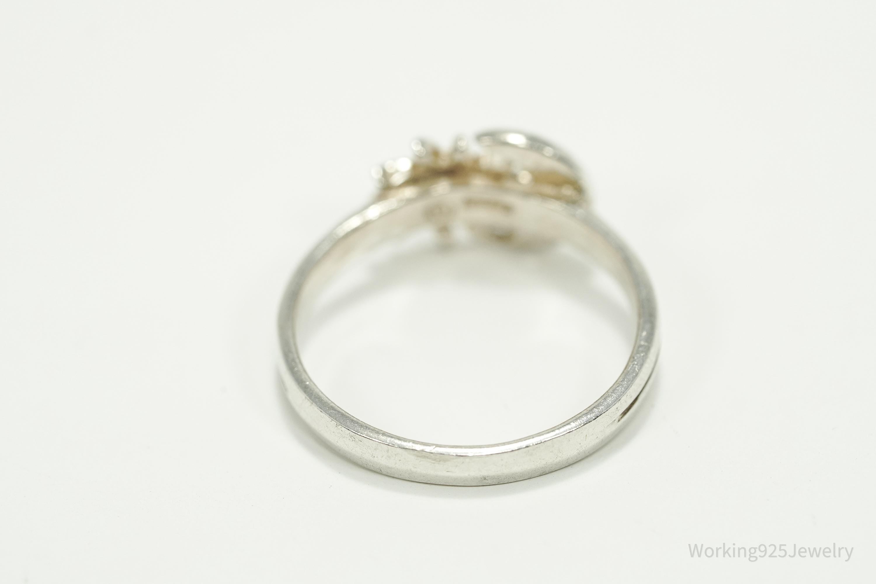 Vintage Sun & Moon Sterling Silver Ring - Size 9