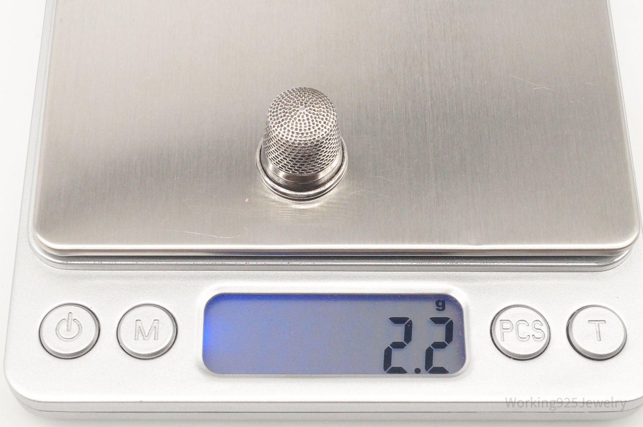 Antique Dome Silver Thimble Size 6