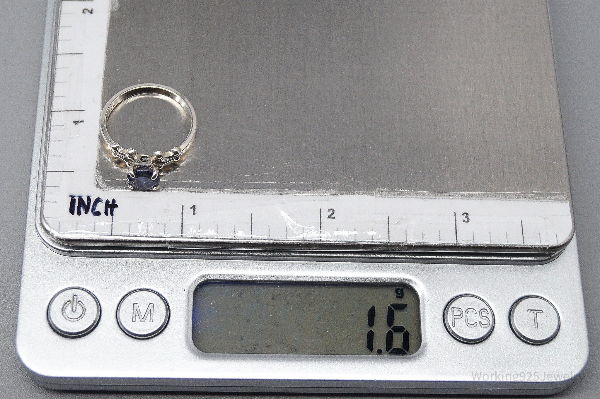 Vintage Designer Kabana Iolite Sterling Silver Ring - Size 5