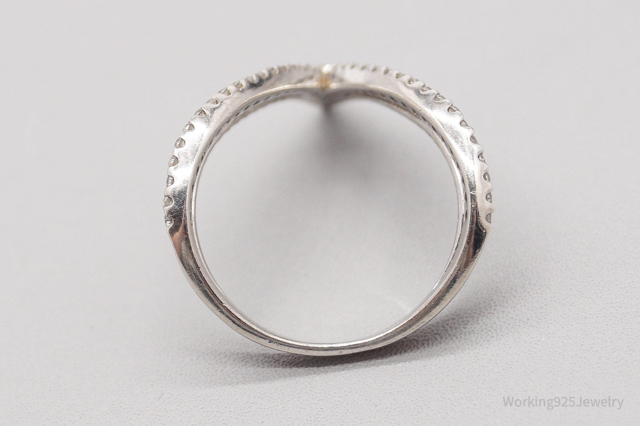 Vintage ATI Cubic Zirconia Sterling Silver Ring - Size 8.5