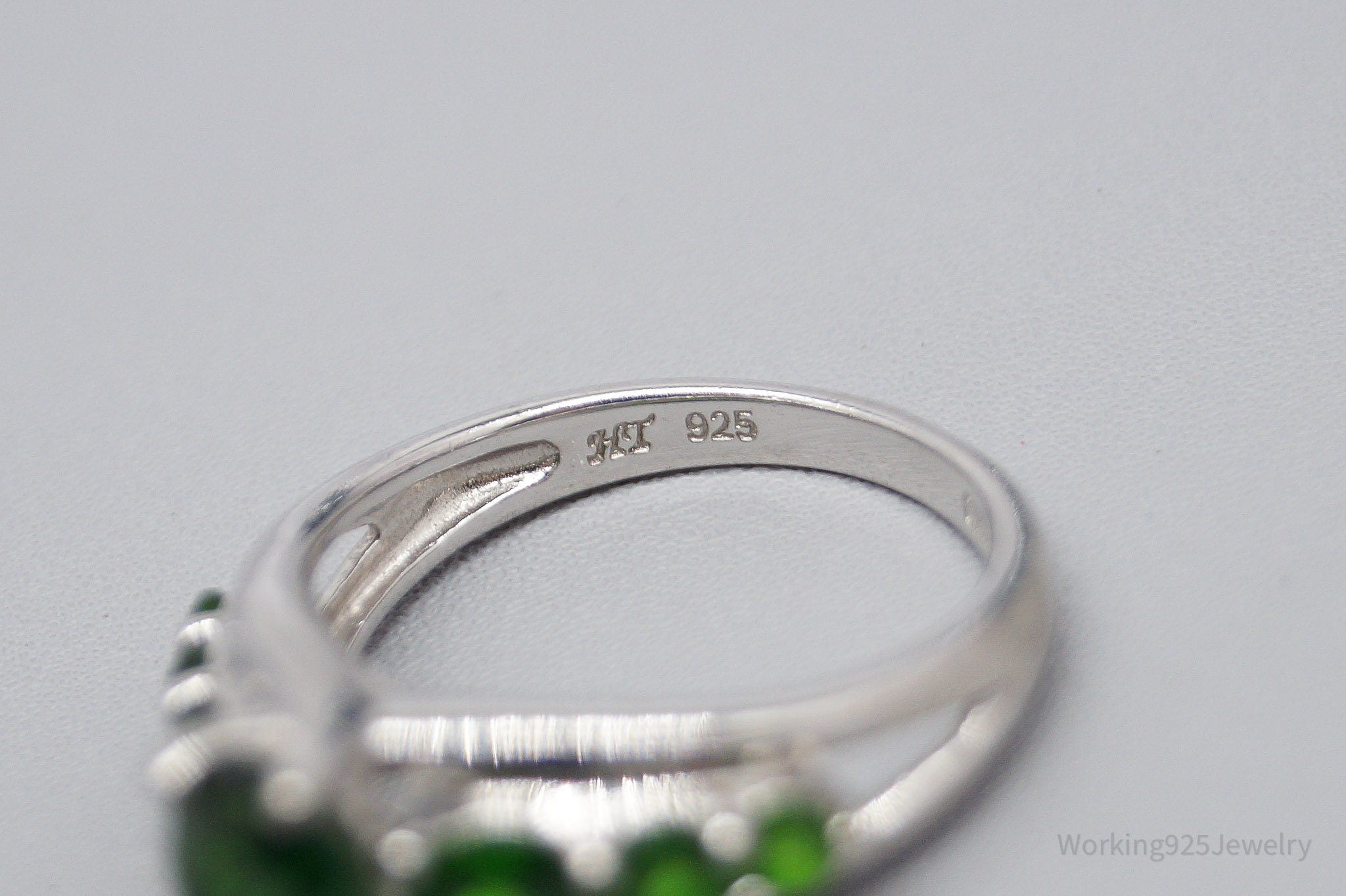 JTV HT Green Chrome Diopside Sterling Silver Ring - Size 6