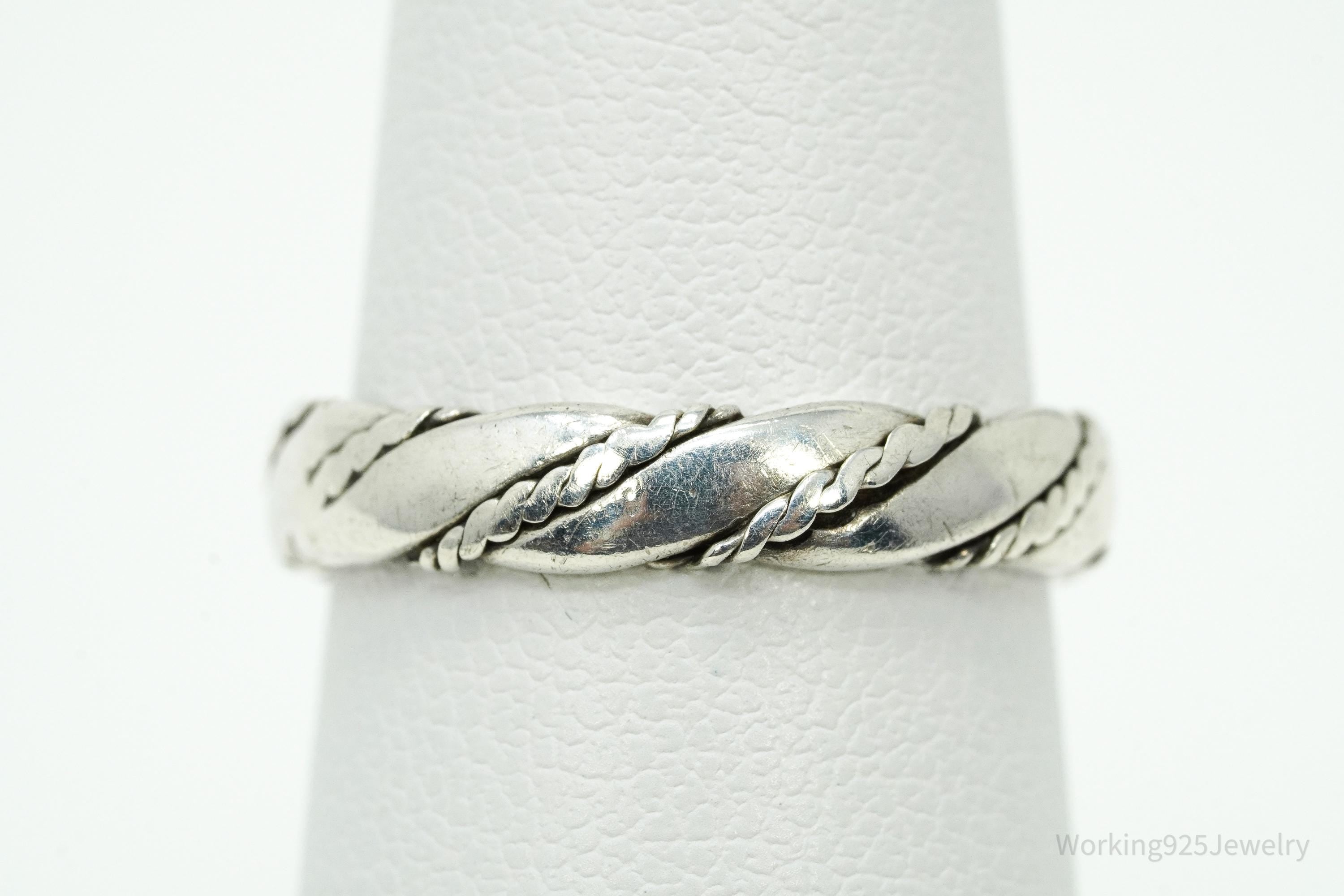 Vintage Native American Richard & Geneva Terrazas Sterling Silver Band Ring Size 5.5