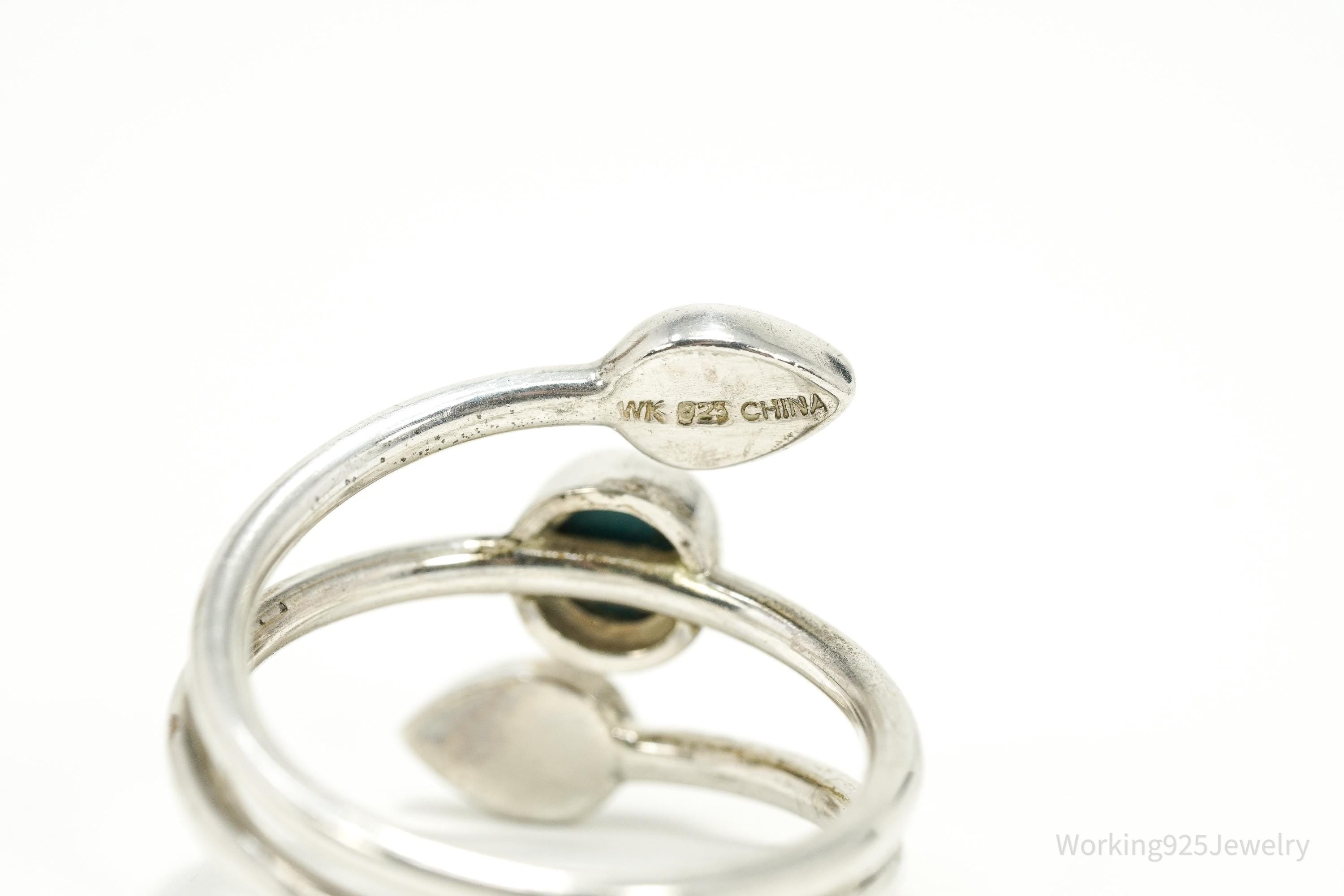 Vintage Whitney Kelly WK Wrap Ring Lapis Lazuli Turquoise Sterling Silver 10.25