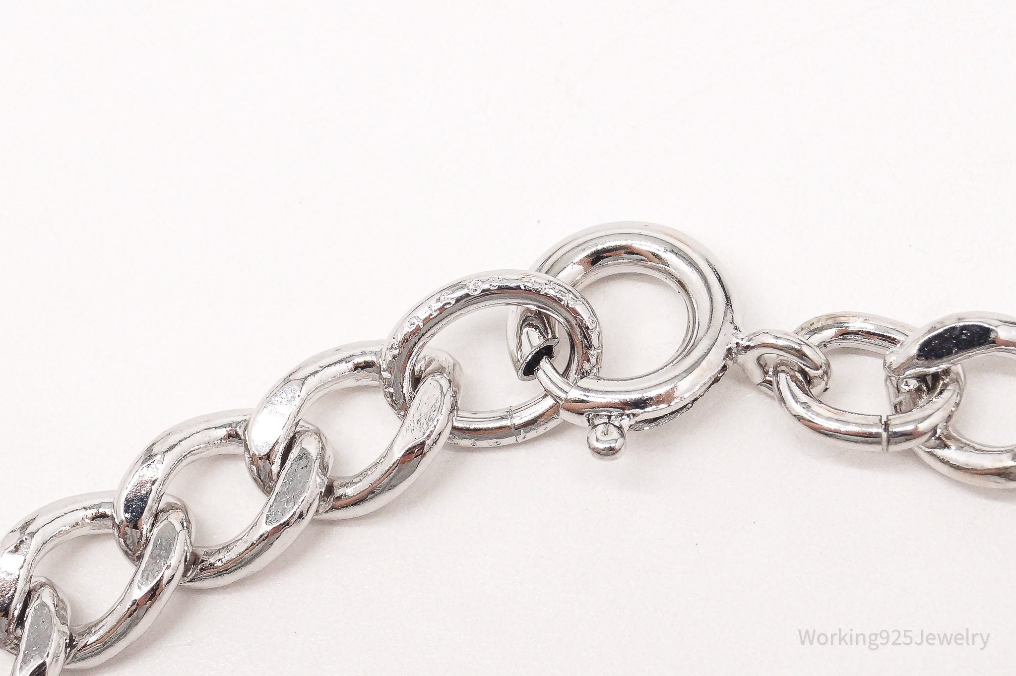 Antique Sterling Silver Curb Chain Bracelet