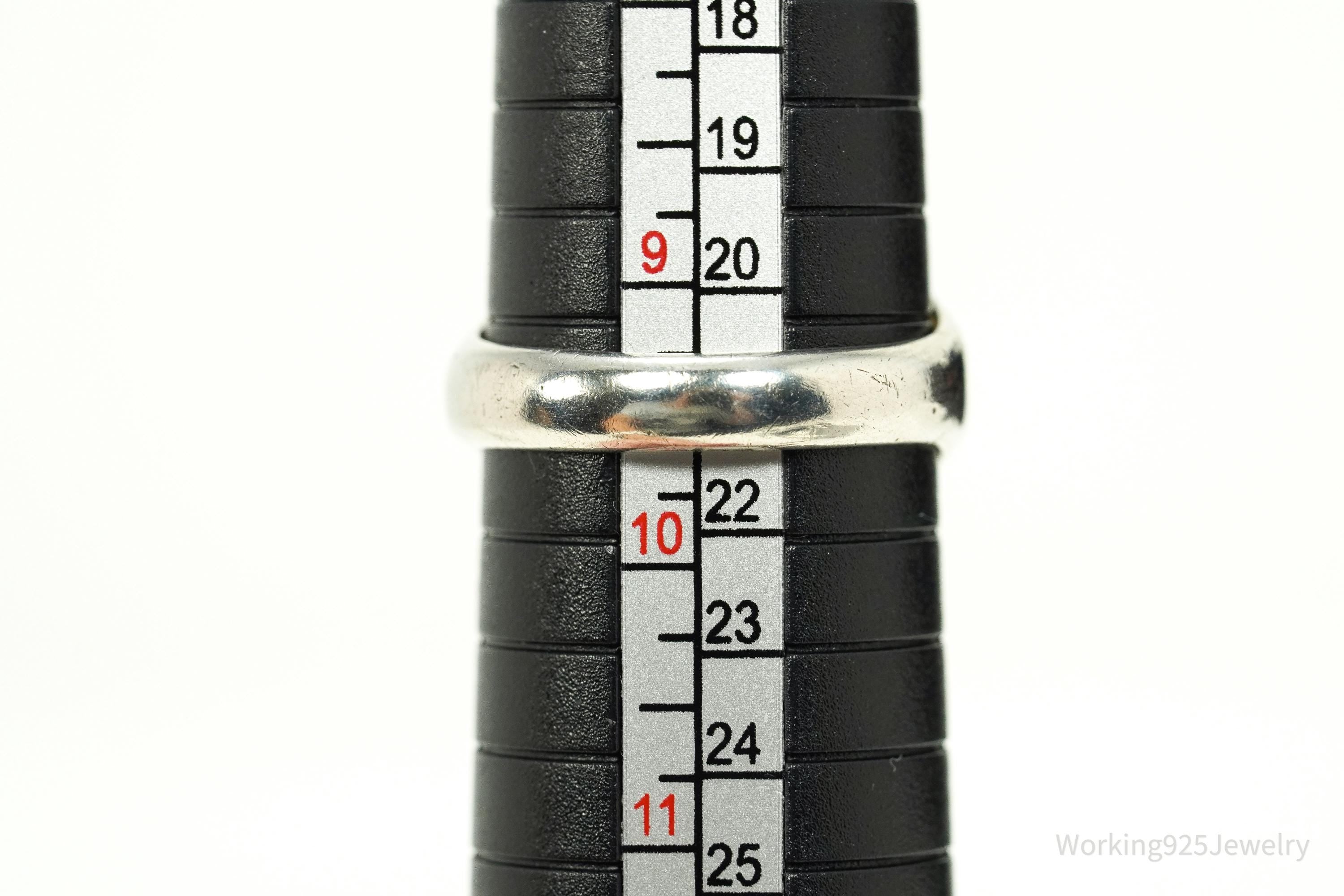 Antique Agate Sterling Silver Ring - Size 9.5