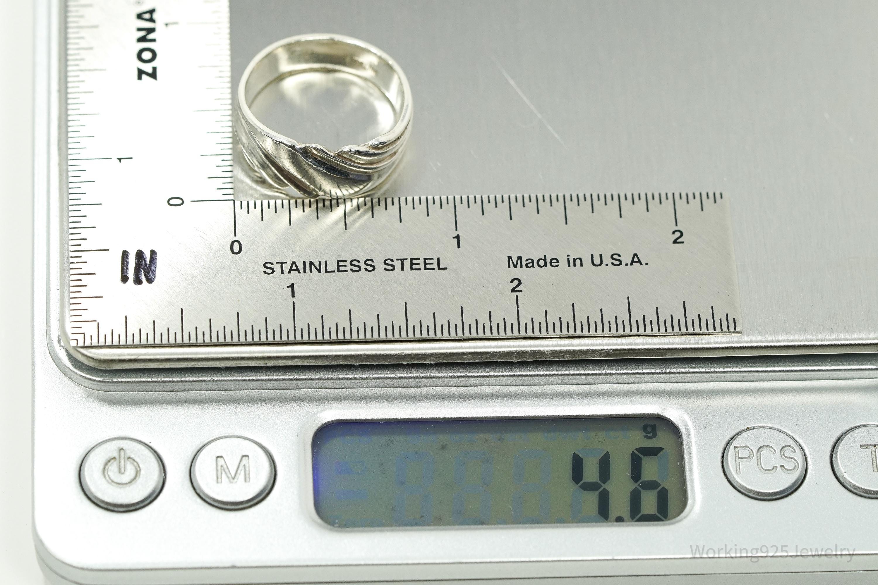 Antique Sterling Silver Band Ring - Size 7.5