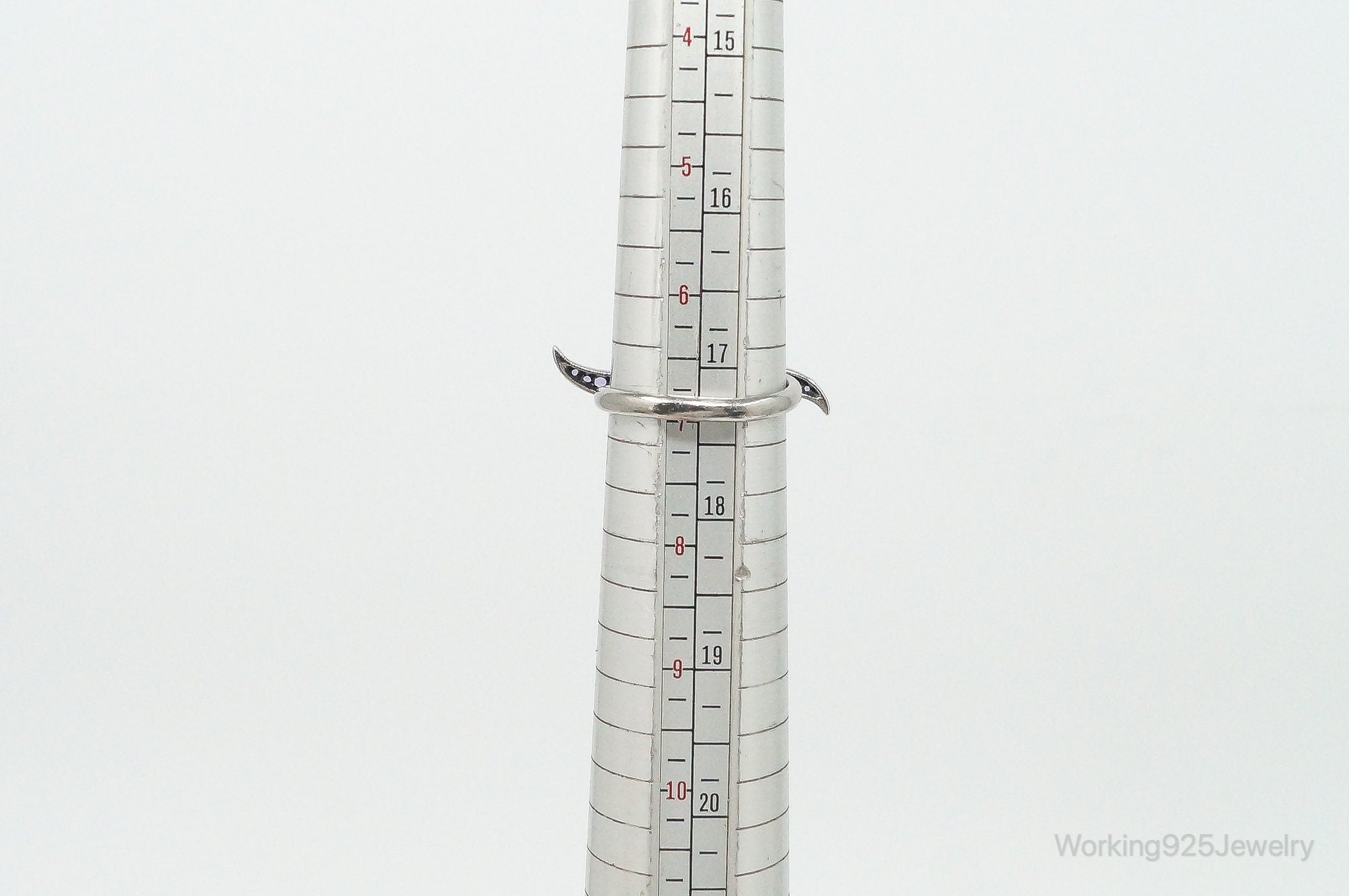 Vintage Amethyst Sterling Silver Ring - Size 7