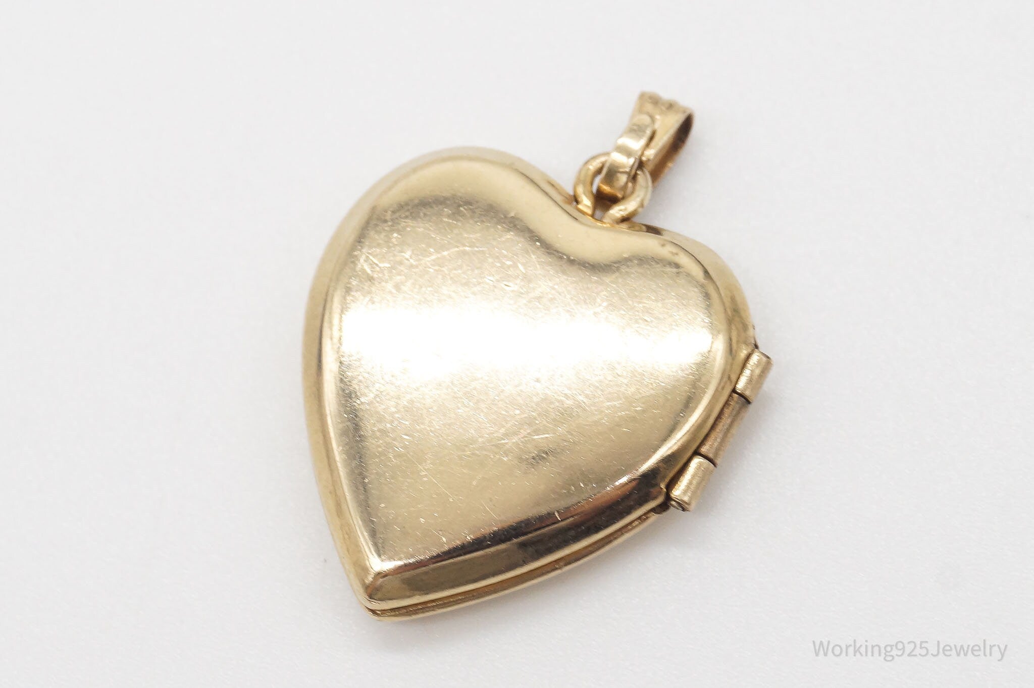 Vintage Mid Century HFB 12K Gold Filled Heart Locket Pendant