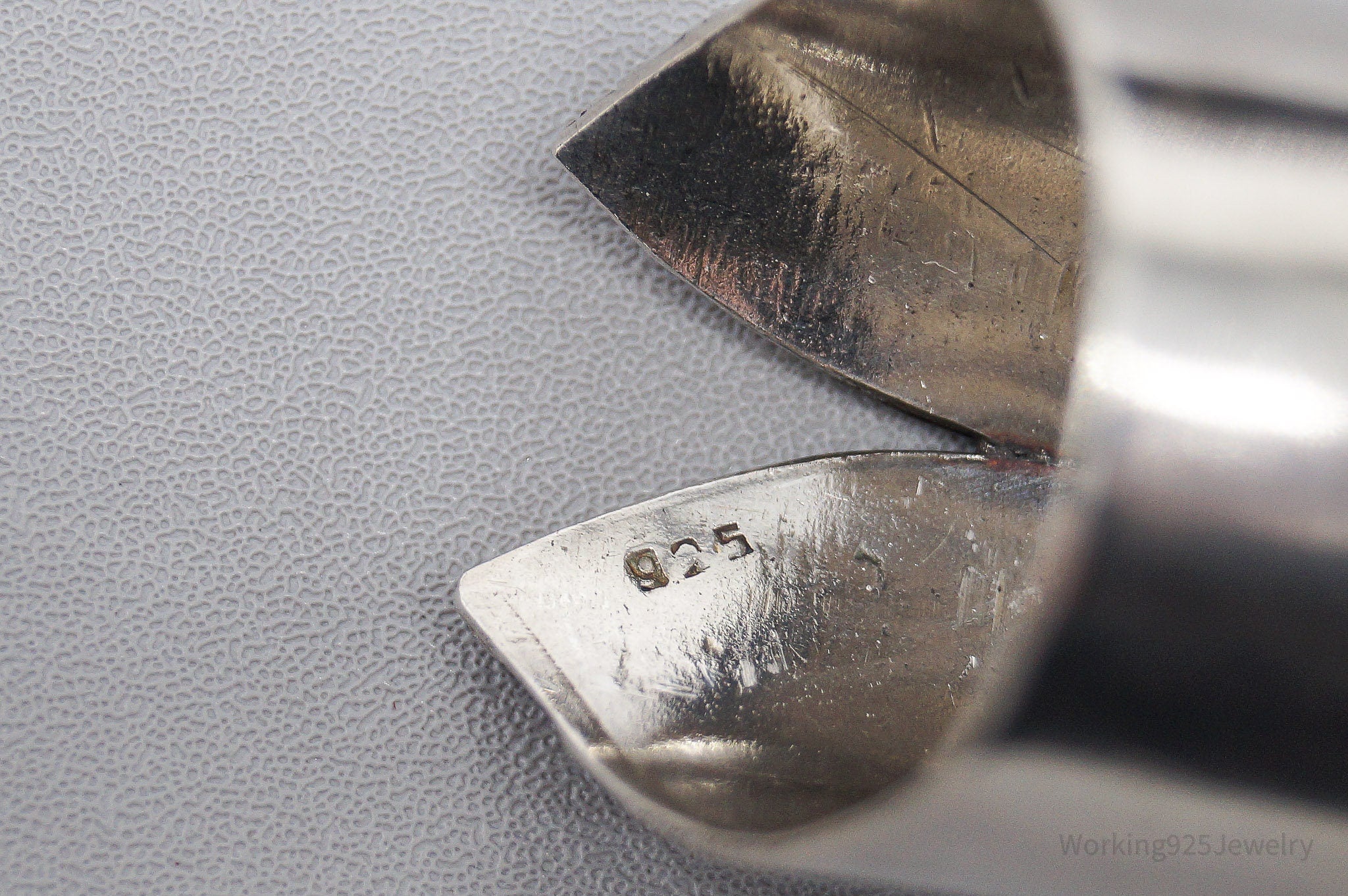 Vintage Sterling Silver Wide Band Ring - Size 9.75