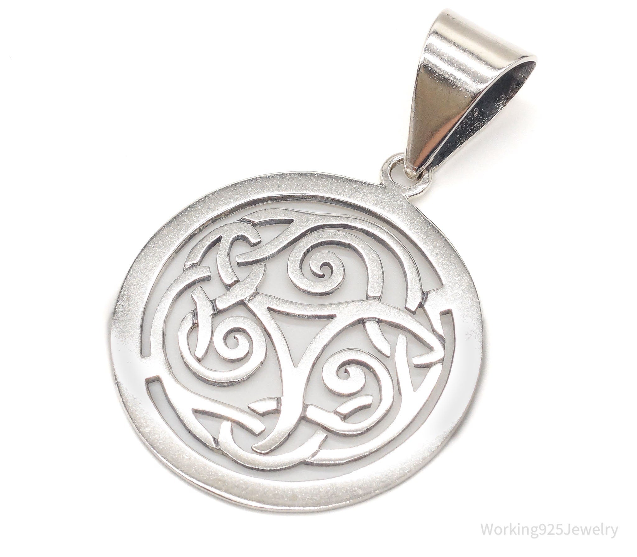 Vintage Retired Silpada Celtic Triskele Knot Sterling Silver Pendant