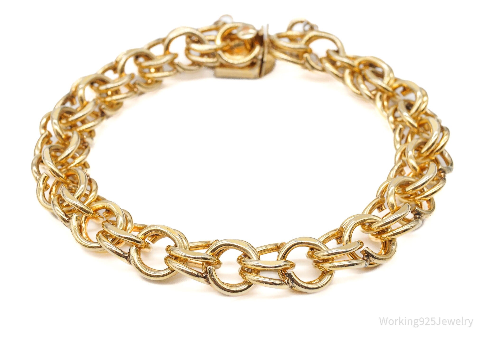 Vintage Retro 1950s 1/20 12K Gold Filled Double Links Bracelet