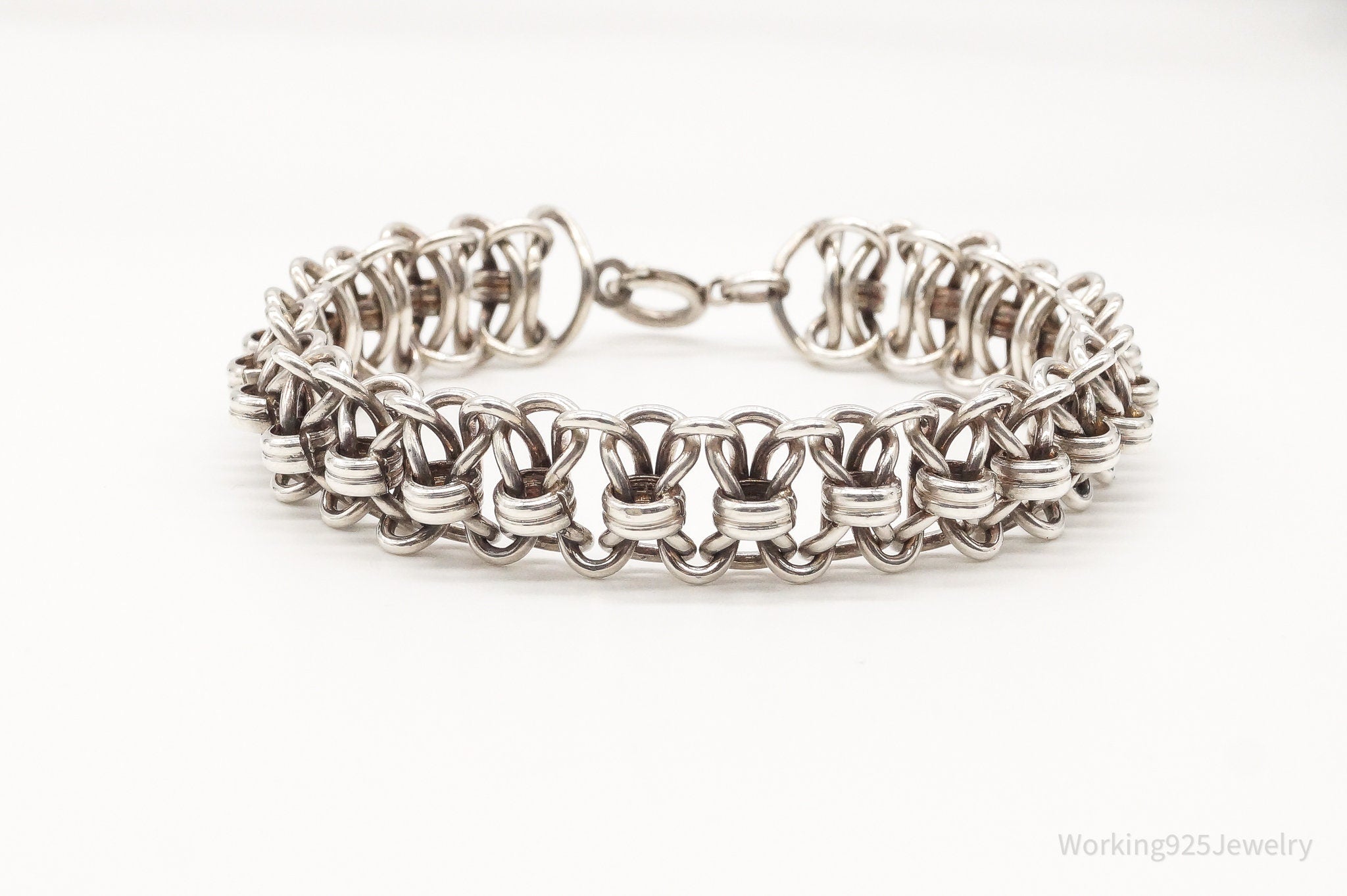 Vintage Modernist 800 Silver Bracelet