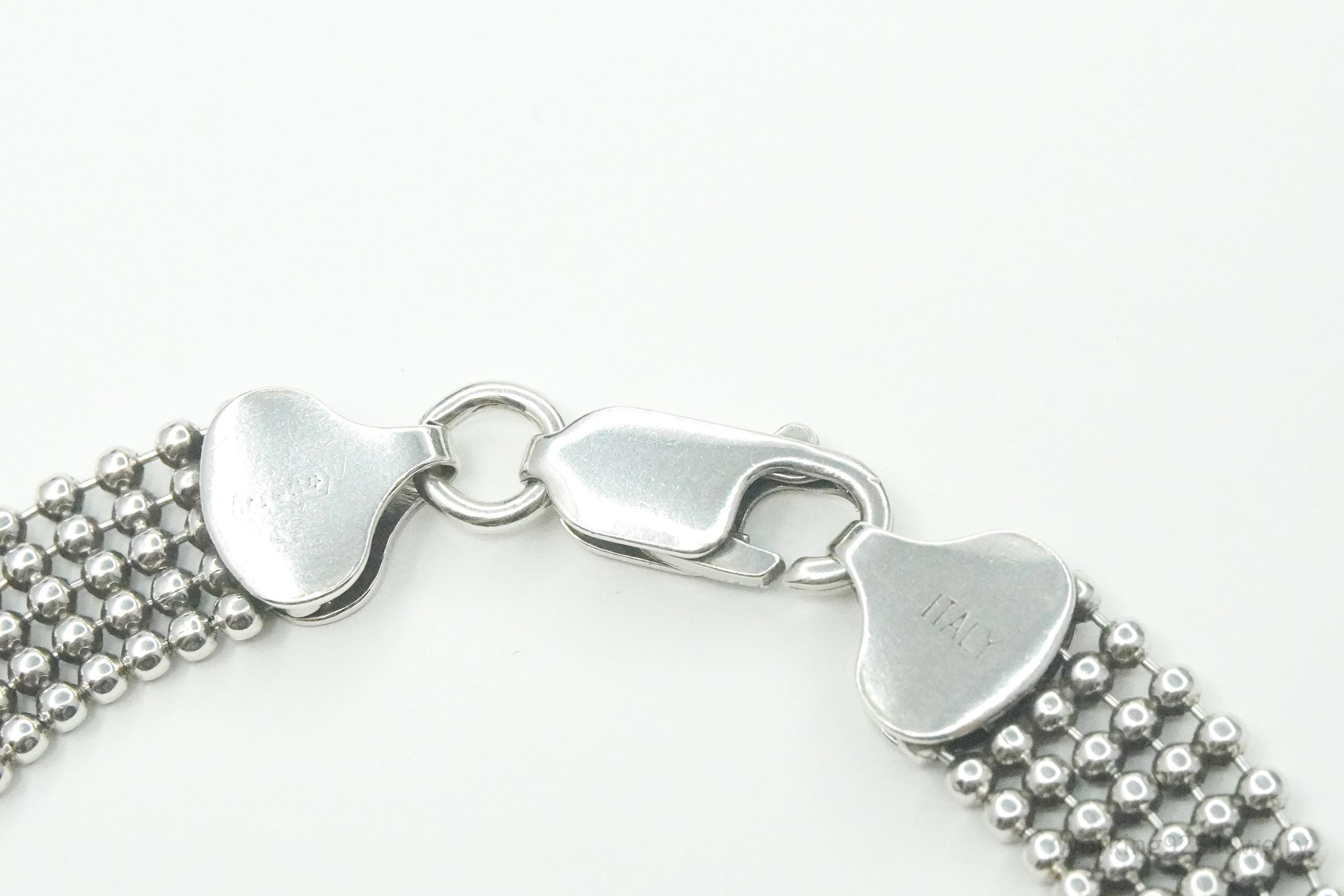 Vintage Italian Mesh Style Sterling Silver Bracelet 7.25"