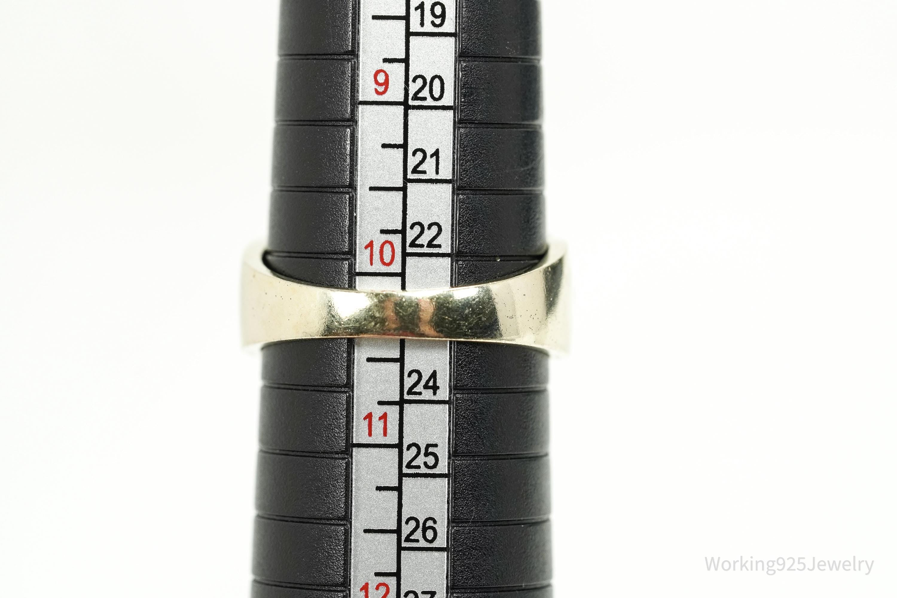 Vintage Cubic Zirconia Gold Vermeil Sterling Silver Band Ring - Size 10.25