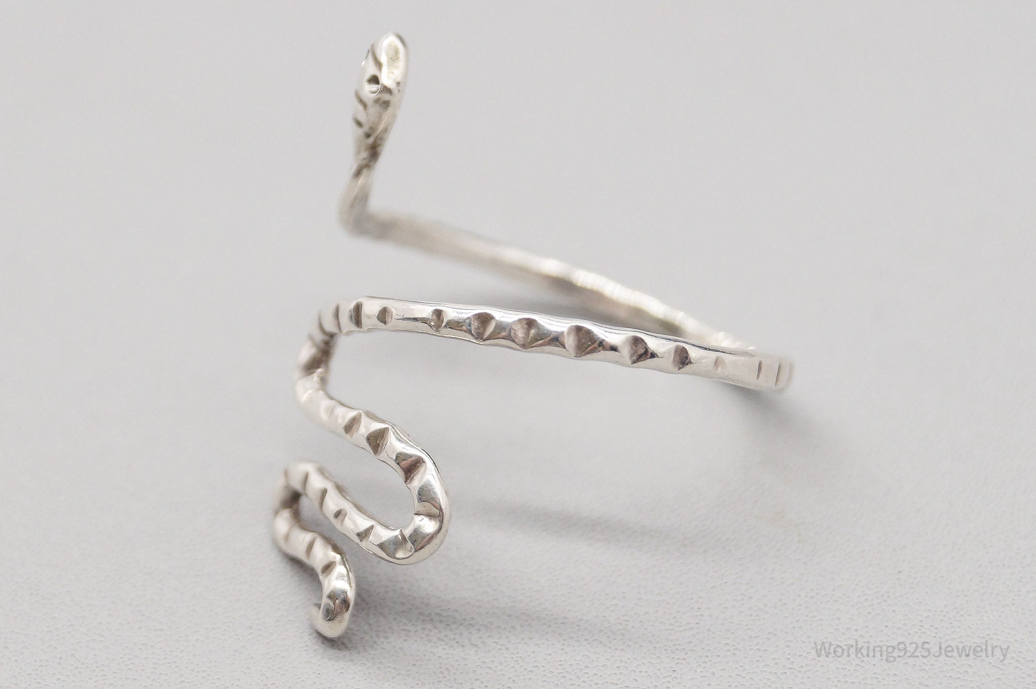 Vintage Wrapped Snake Sterling Silver Ring - Size 10.25