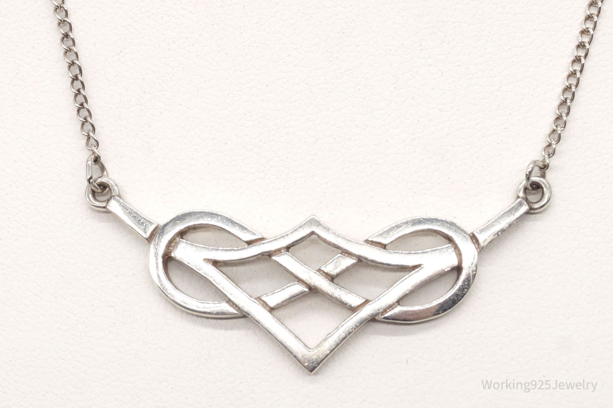 Vintage Celtic Knot Sterling Silver Necklace