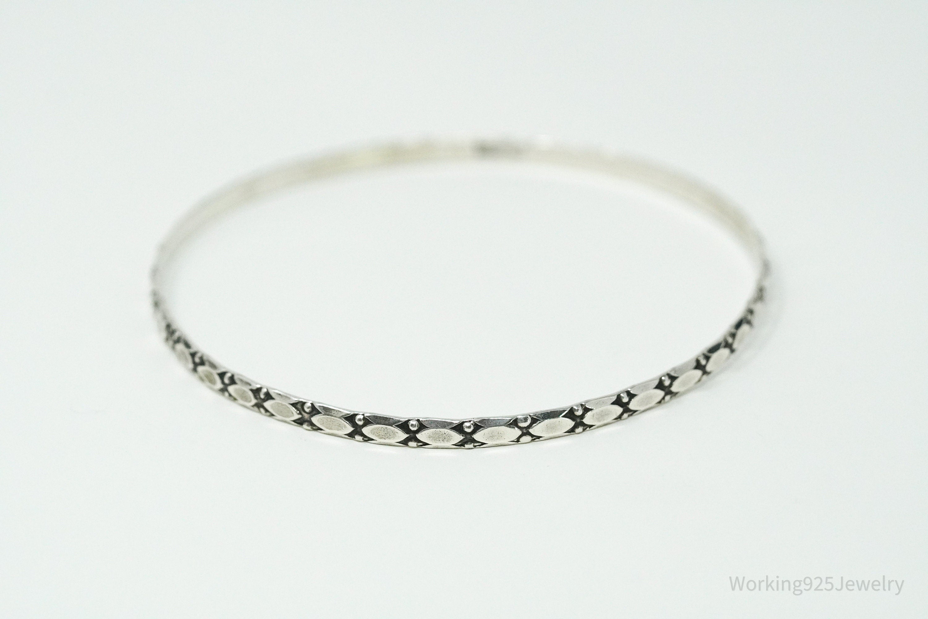 Antique Designer Danecraft Pattern Sterling Silver Bracelet 8"