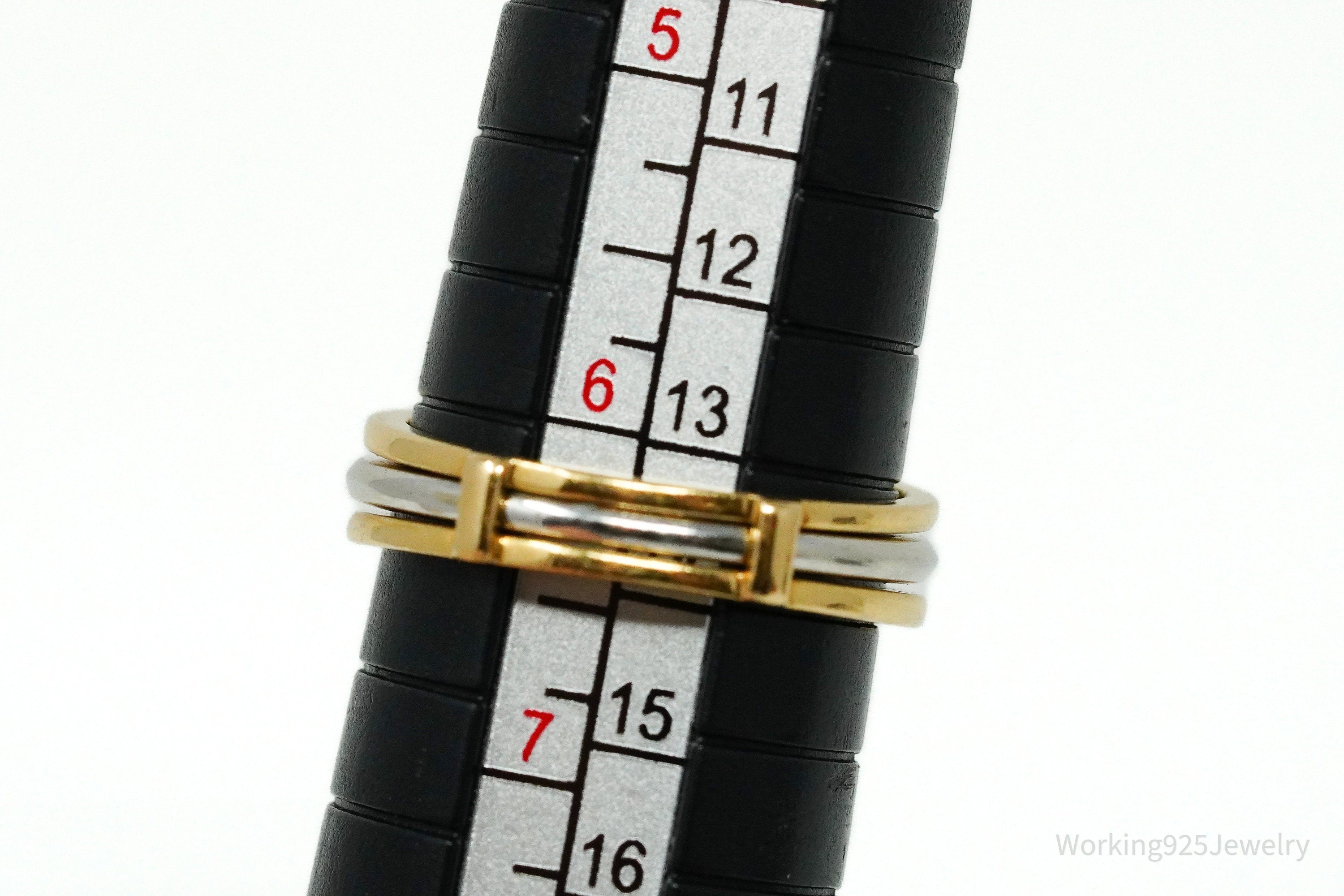 JABEL Diamonds & 18K Gold Two Tone Ring - Size 6.25