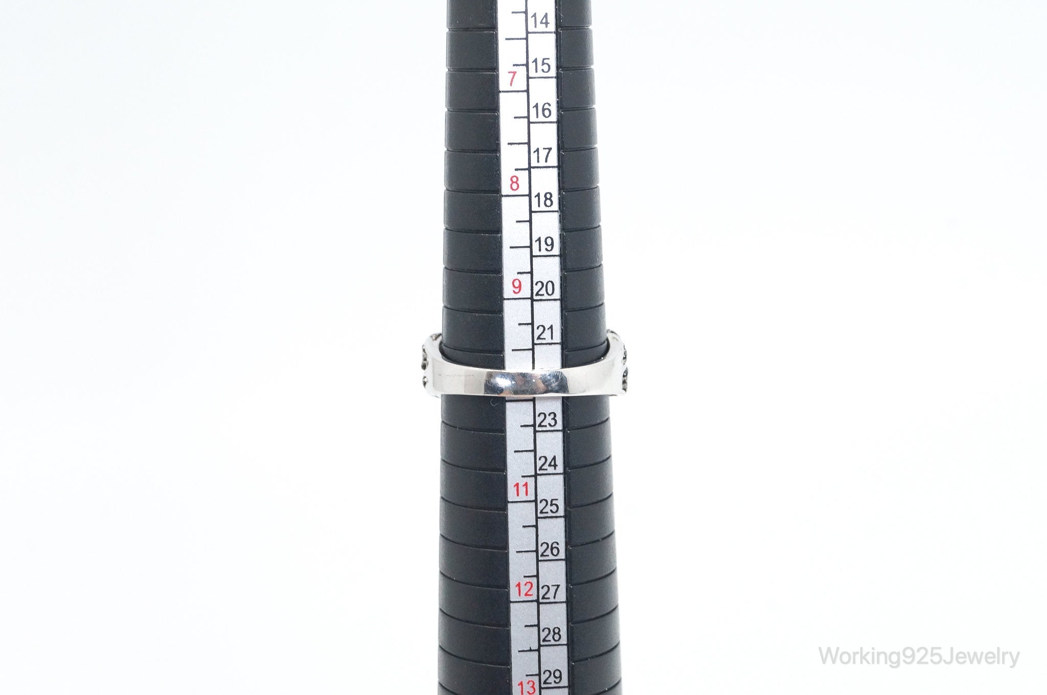 Designer Black Onyx Sterling Silver Ring - Size 10