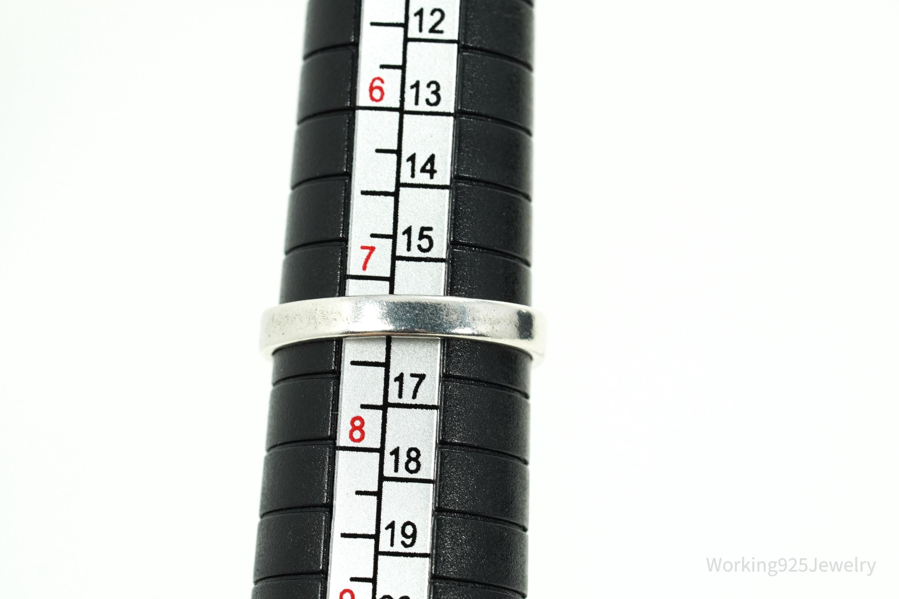 Vintage Native Bell Trading Company Turquoise Sterling Silver Ring - Size 7.25