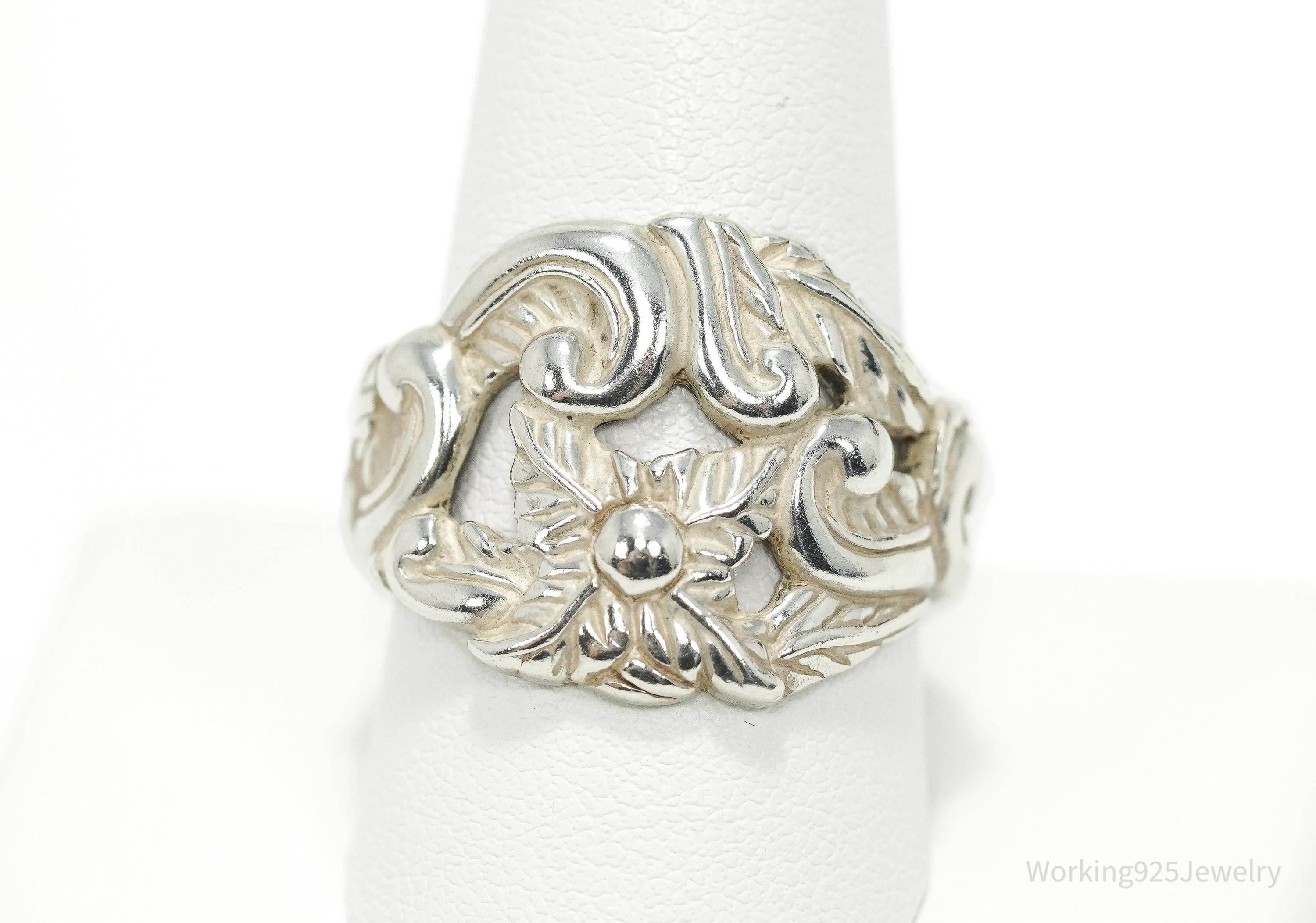 Vintage Native Designer Carolyn Pollack Sterling Silver Ring - Size 10