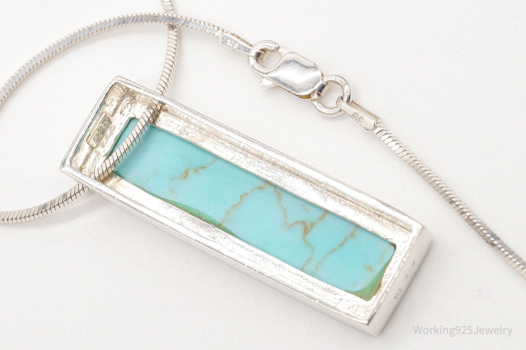 Vintage Turquoise Sterling Silver Necklace